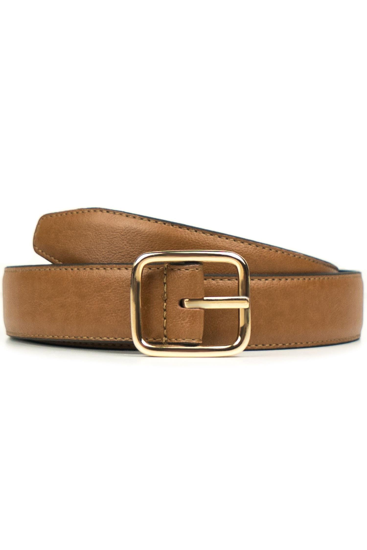 Will's Vegan Store womens vegan Belt Geometric 3 Cm Brown