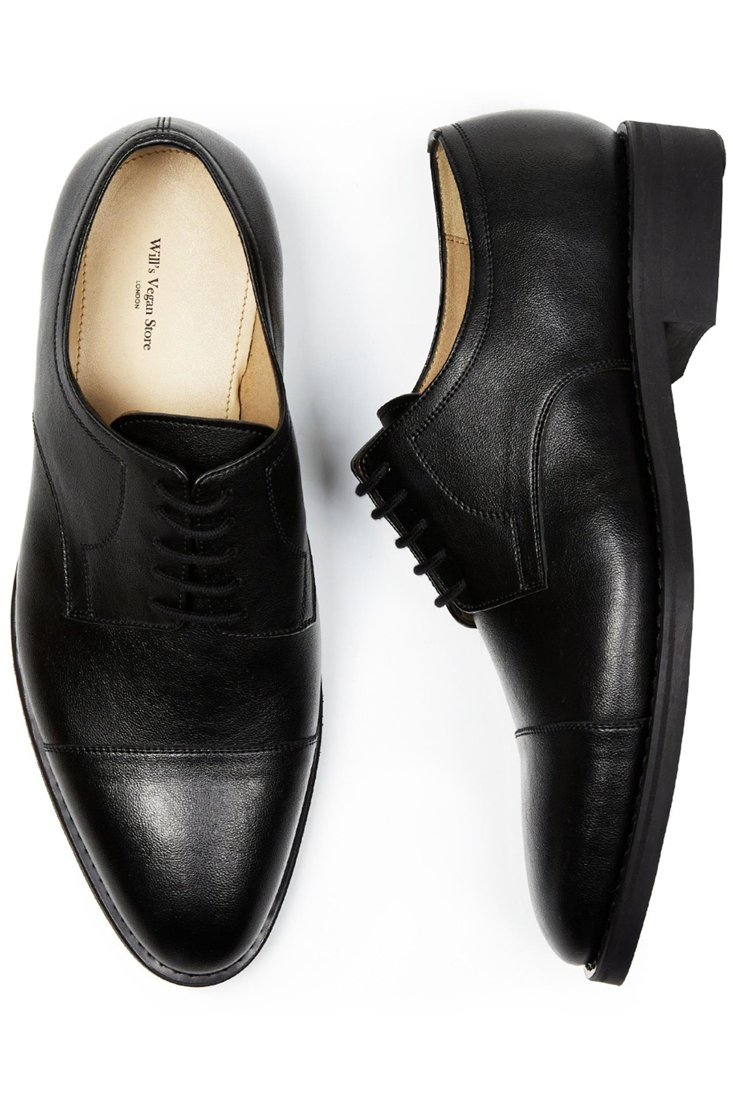 Will's Vegan Store Herren vegan Derbys Goodyear Welt Schwarz