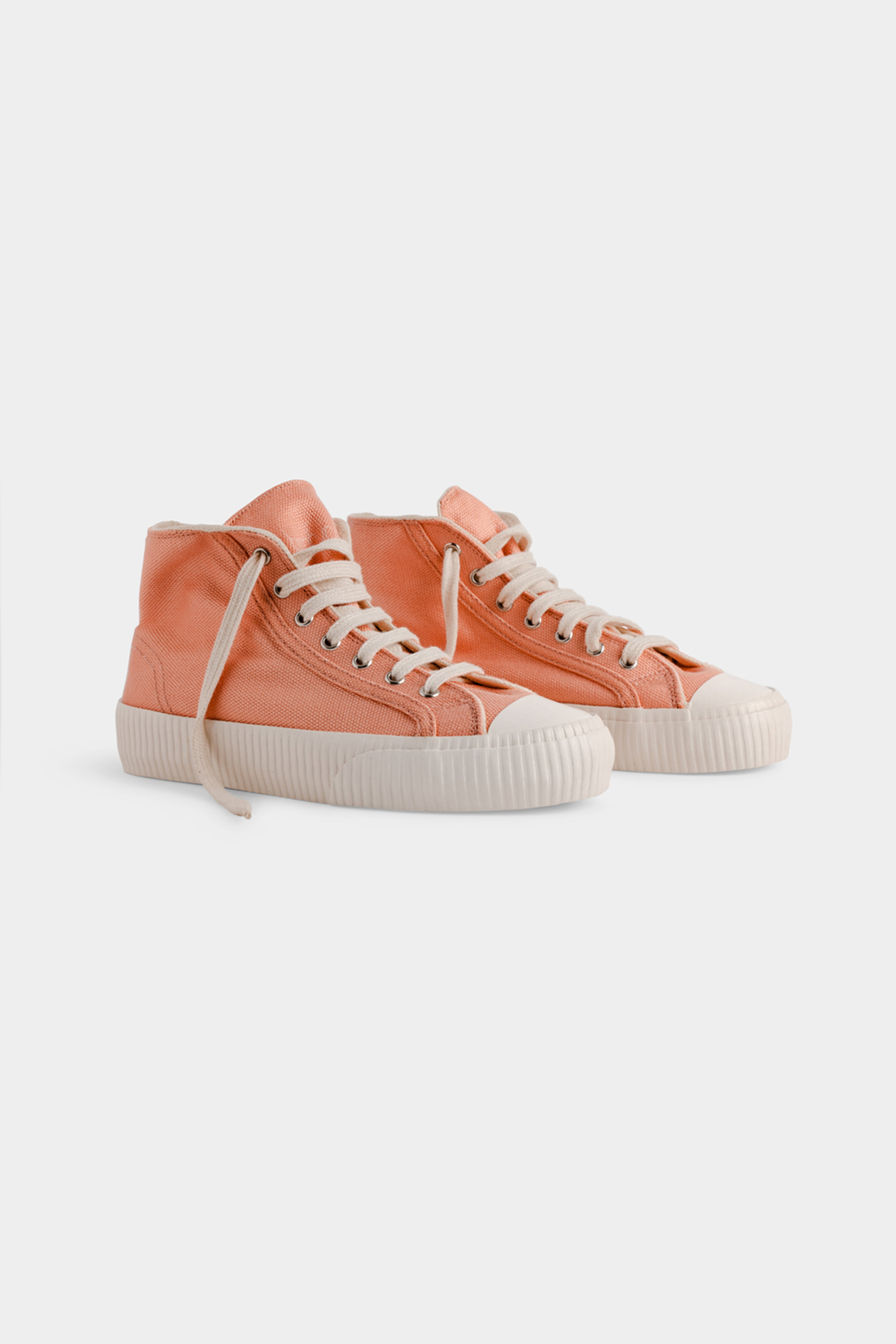Image of Bamburista dames vegan Sneakers Ladybug Hoog Perzik