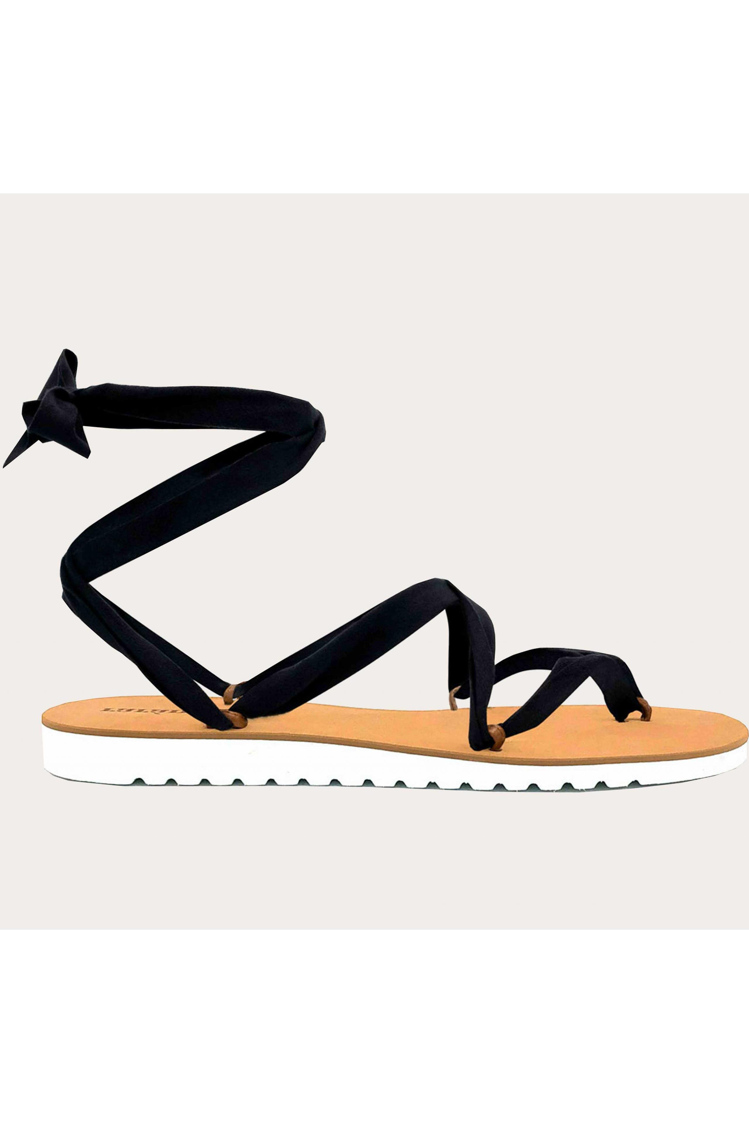 Rarámuri Damen vegan Sandalen Chalco Schwarz