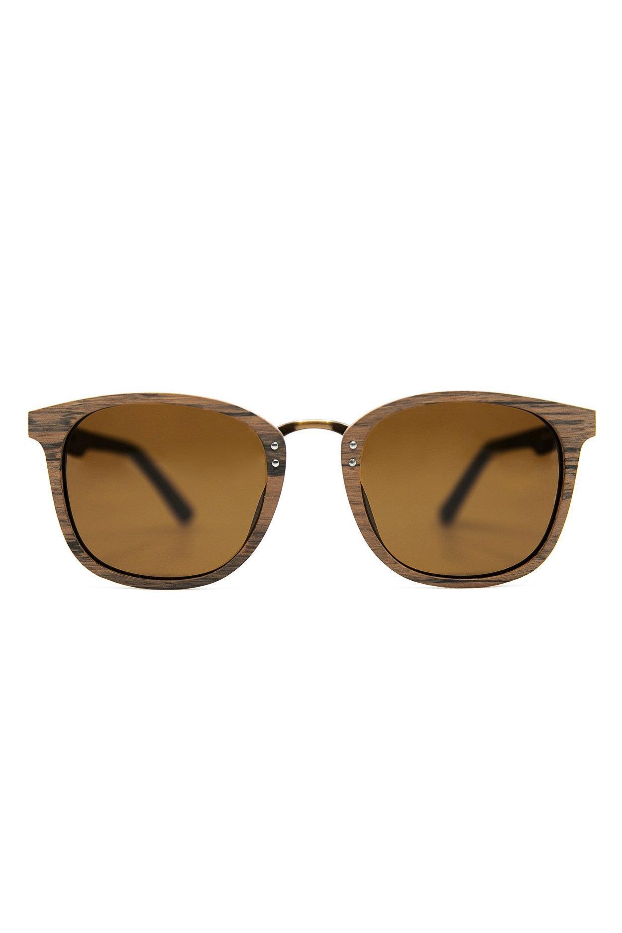 Image of Joplins Sunglasses dames vegan Zonnebril Woodrow Bruin