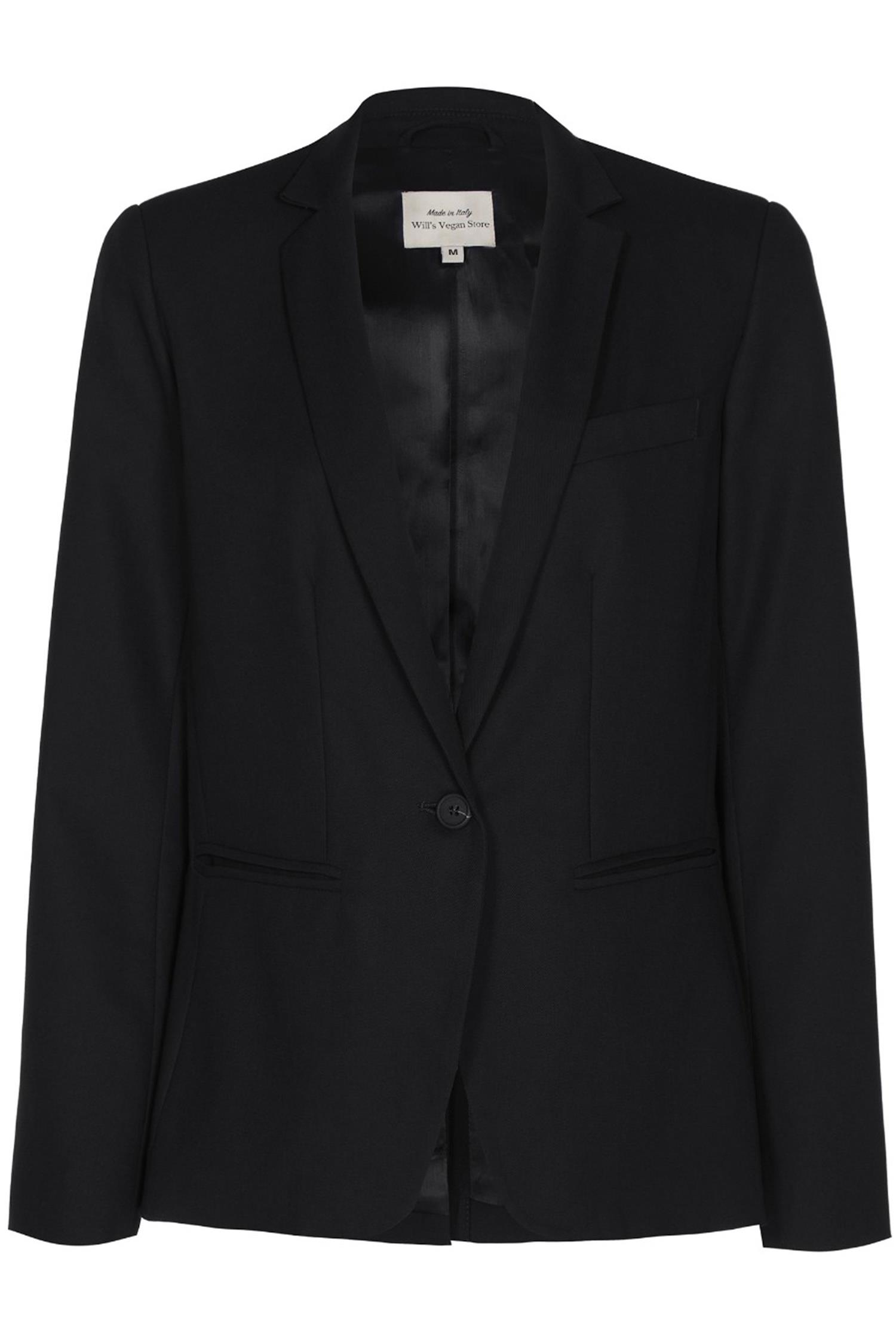 Will's Vegan Store womens vegan Jacket Two Piece Suit Black