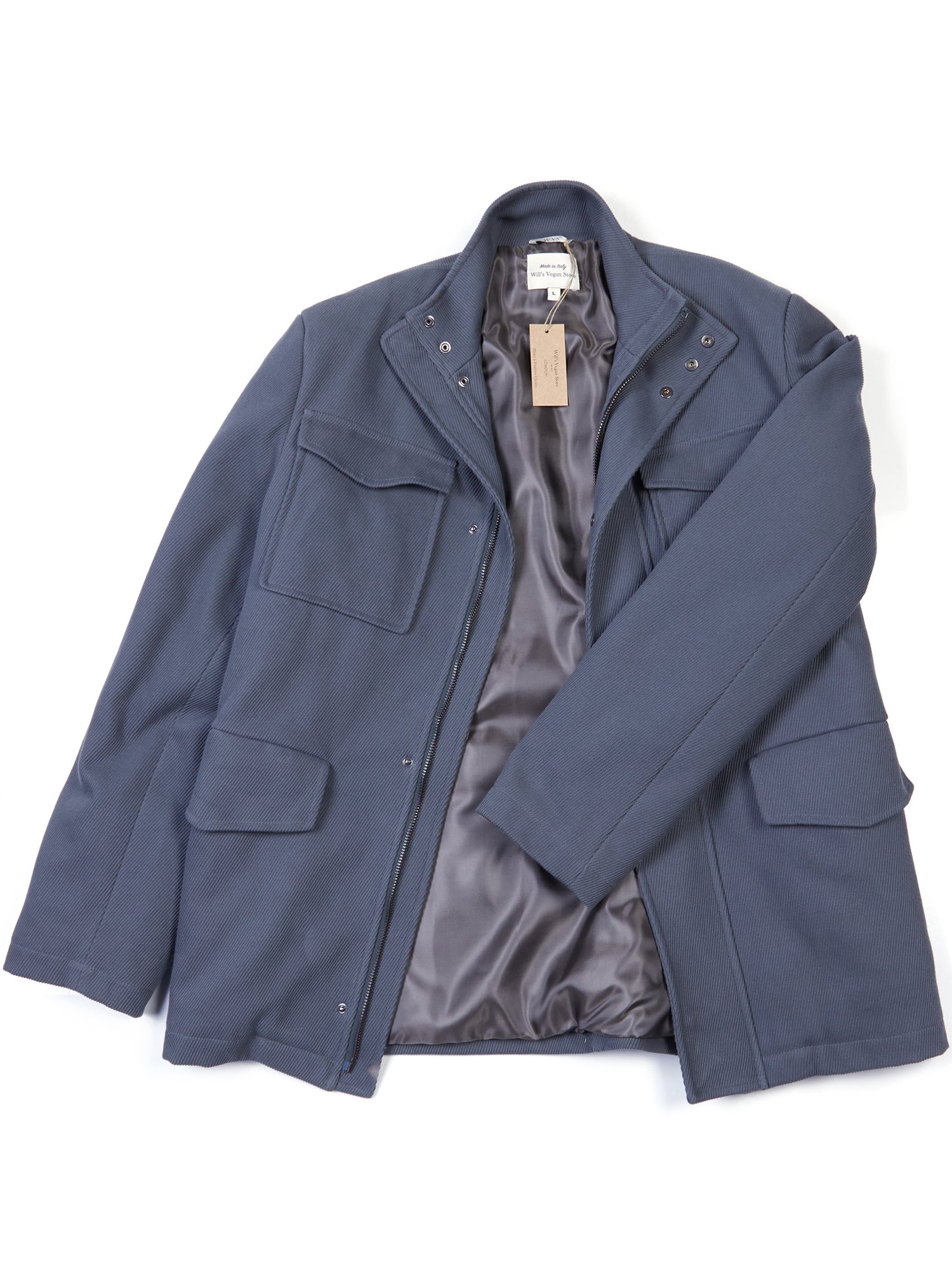Will's Vegan Store Coat Vegan Wool Gray