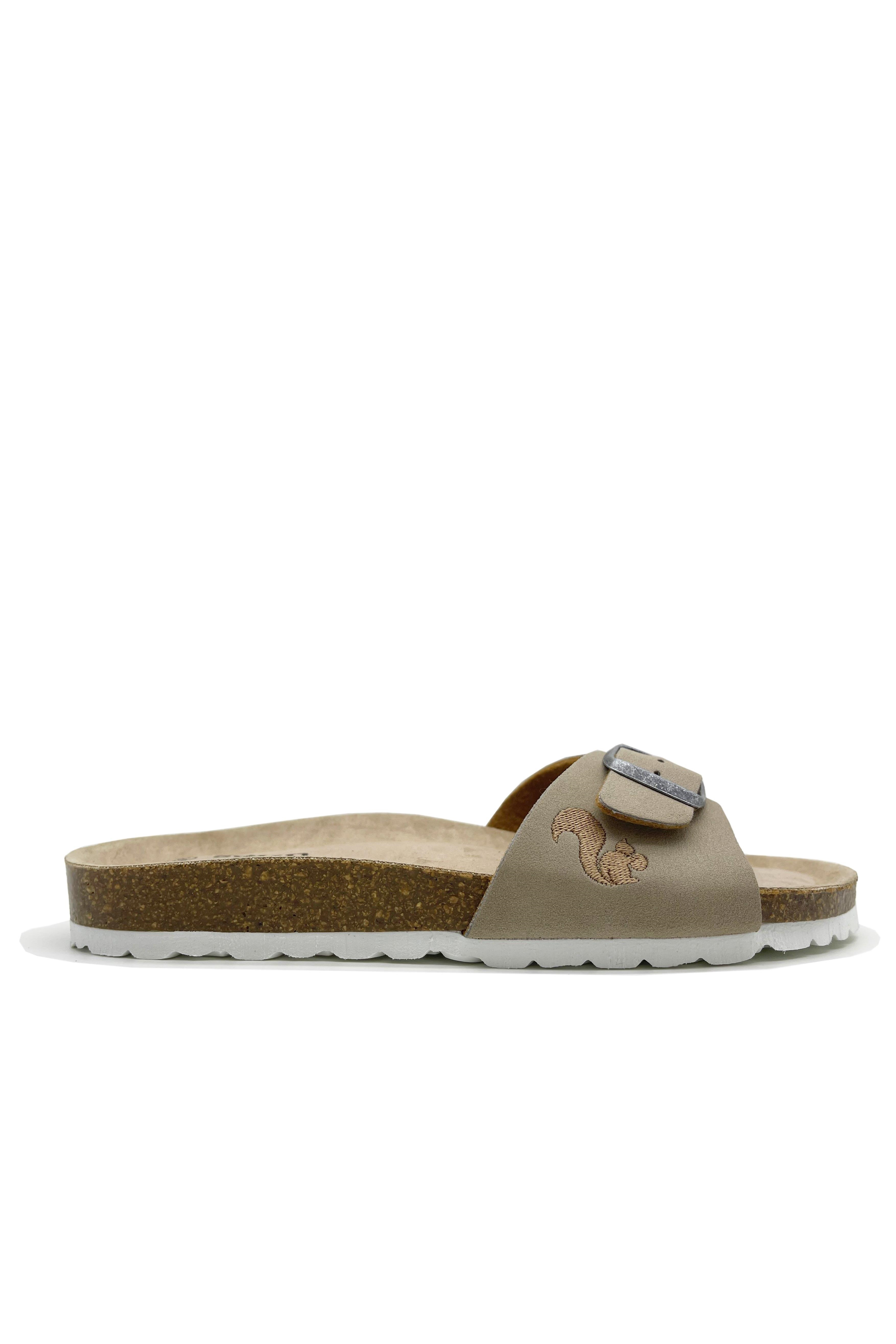 thies womens vegan Sandals Eco Bio Strap Stone Beige