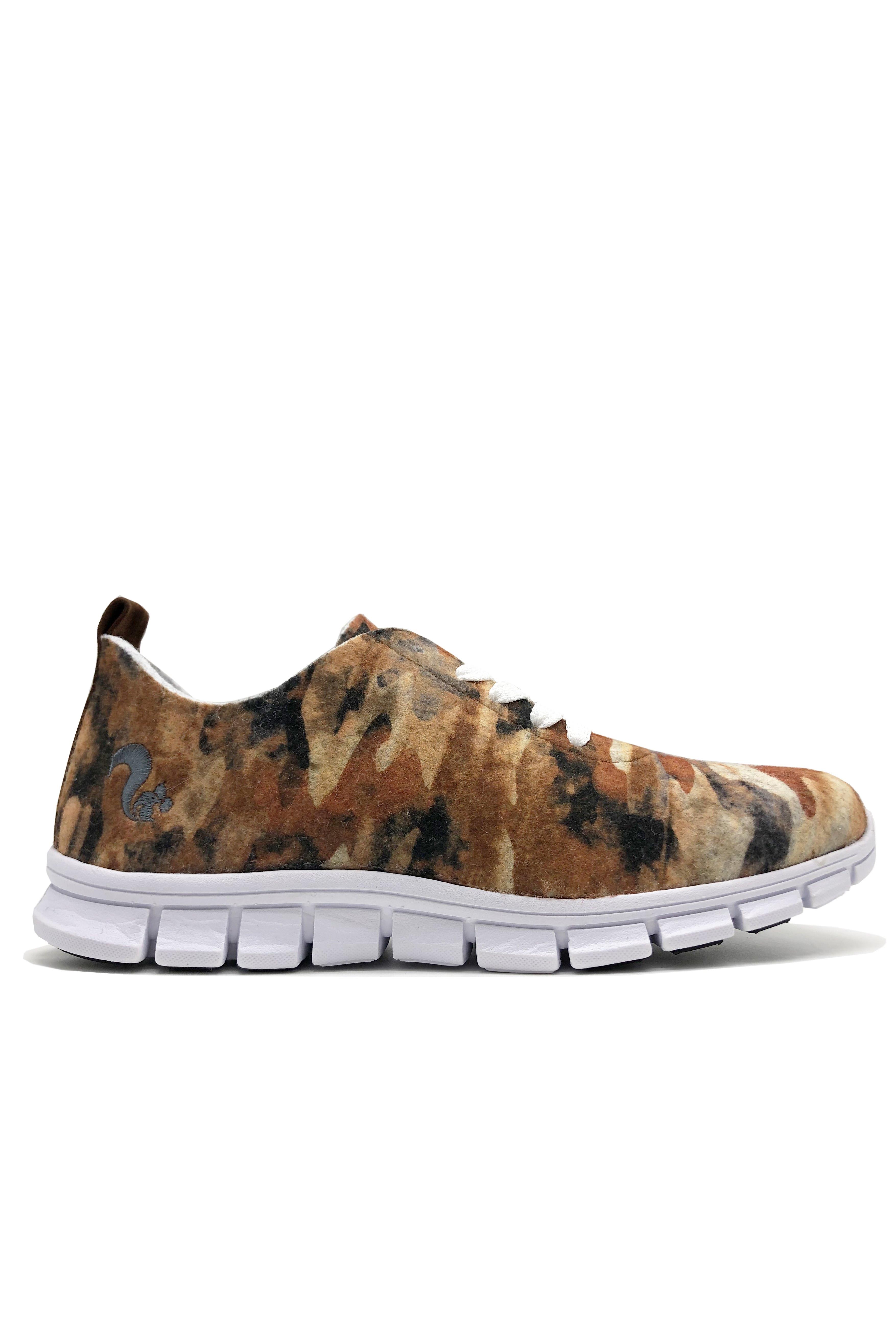Thies Herren vegan Sneaker Runner Camo Braun