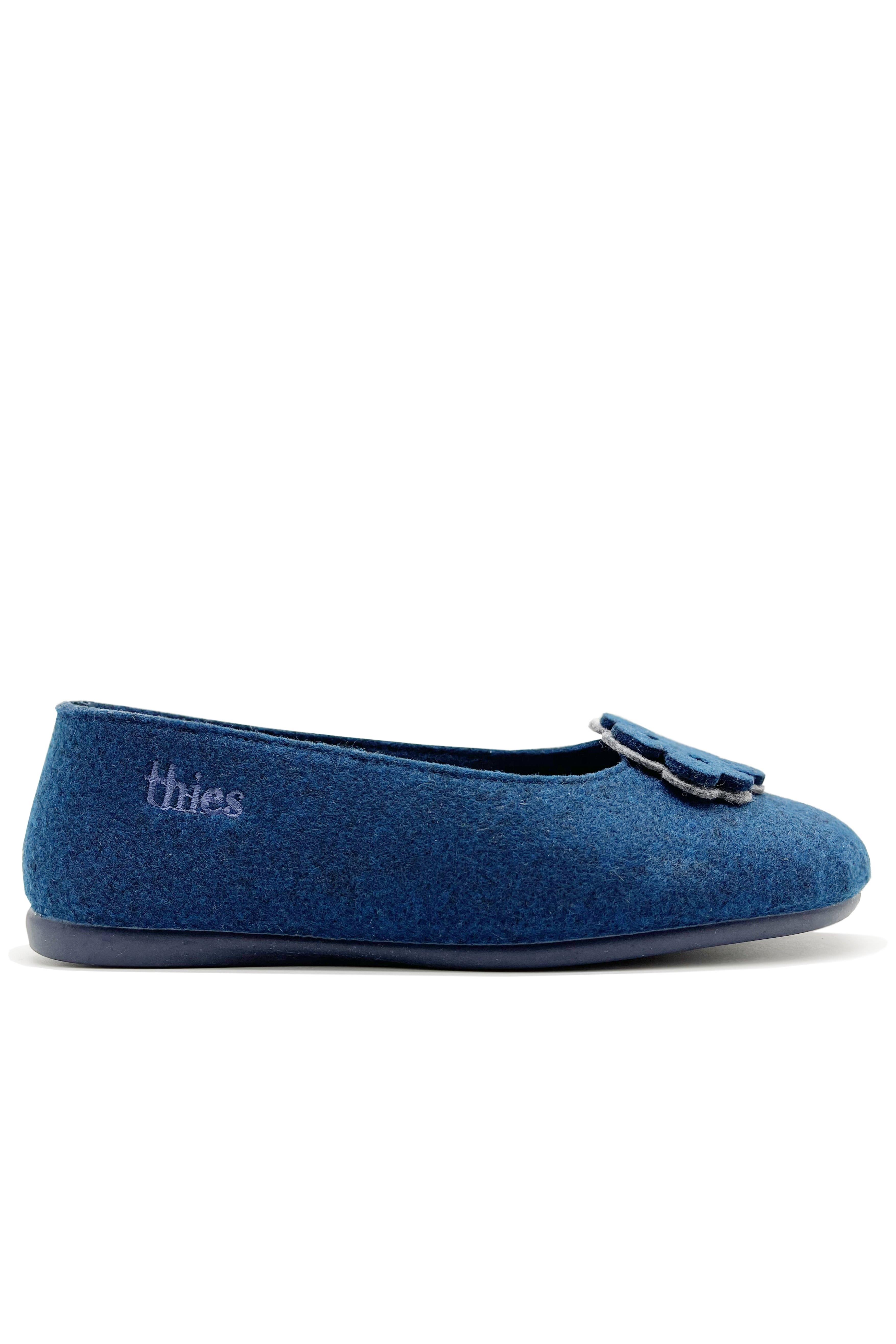 thies womens vegan Ballerina Recycled Pet Navy Blue