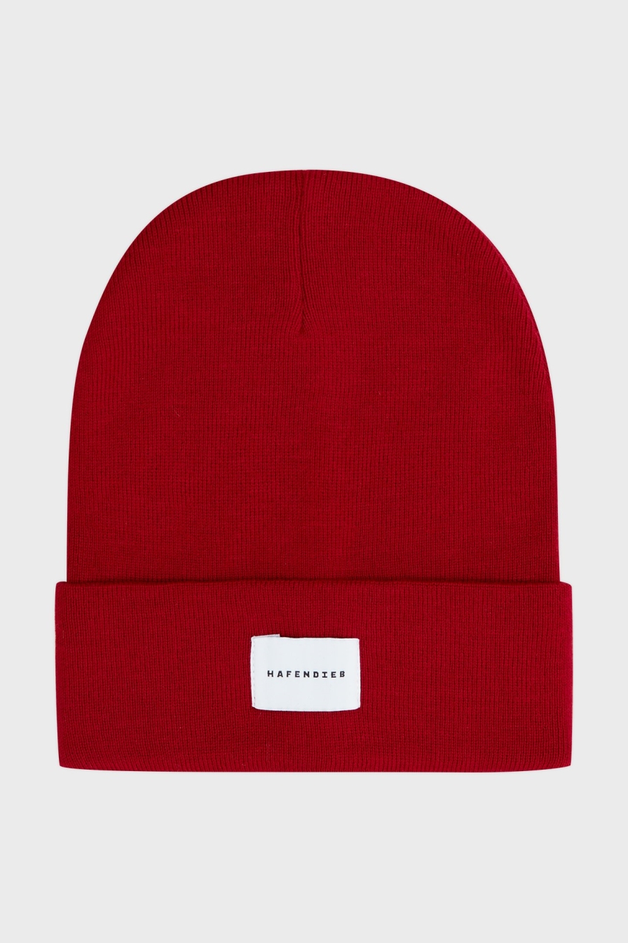 Hafendieb men vegan Beanie Slicht Red