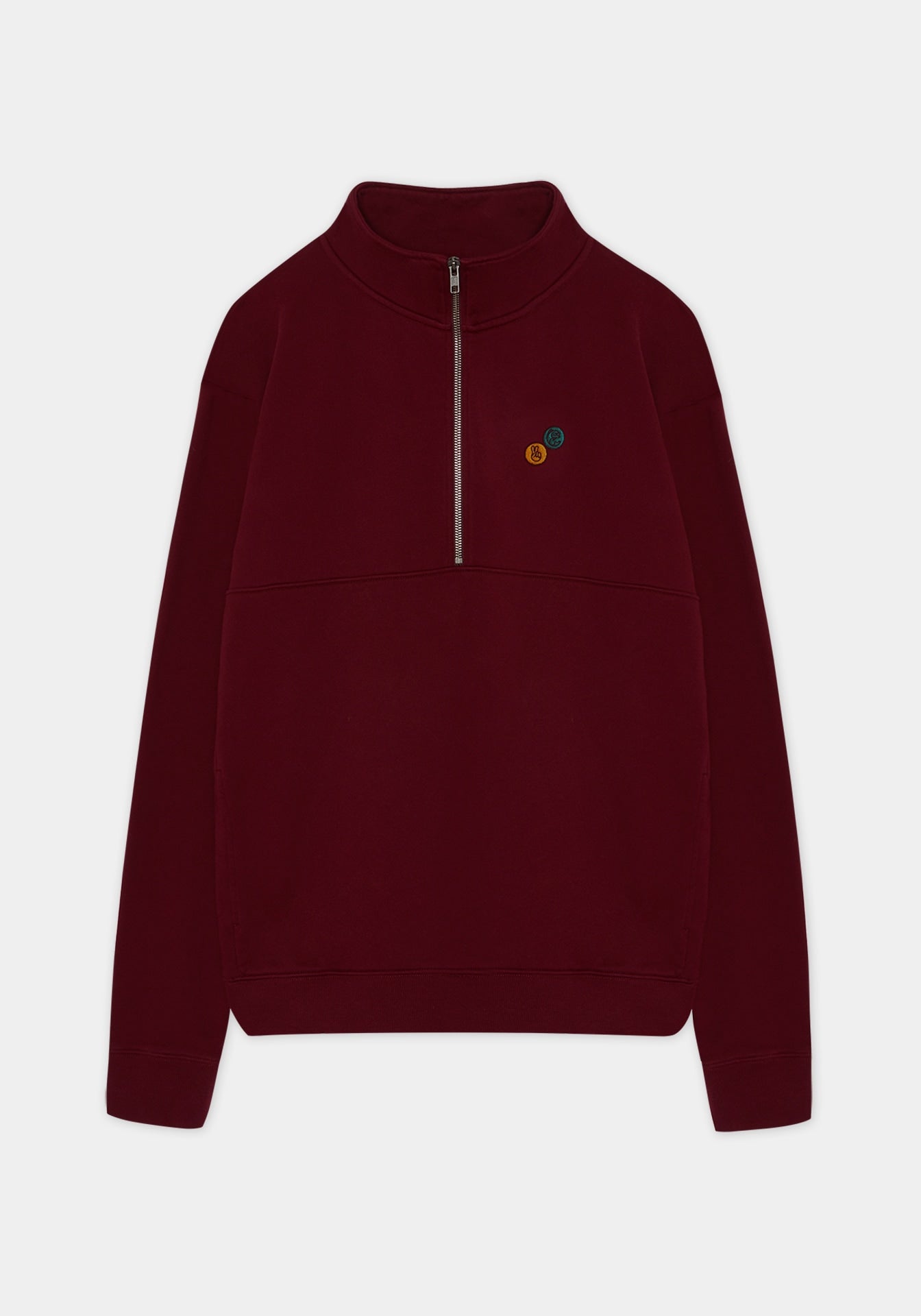 HAFENDIEB Herren vegan Angelclub Troyer Sweater Dark Burgundy
