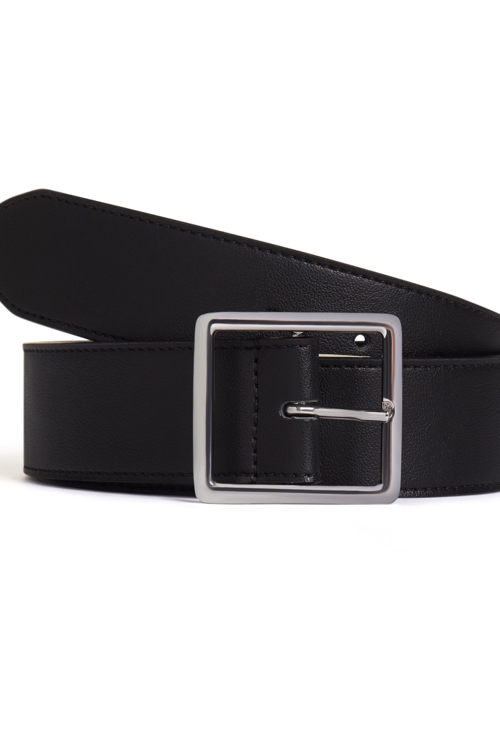 Will's Vegan Store men vegan Belt Square Buckle Black