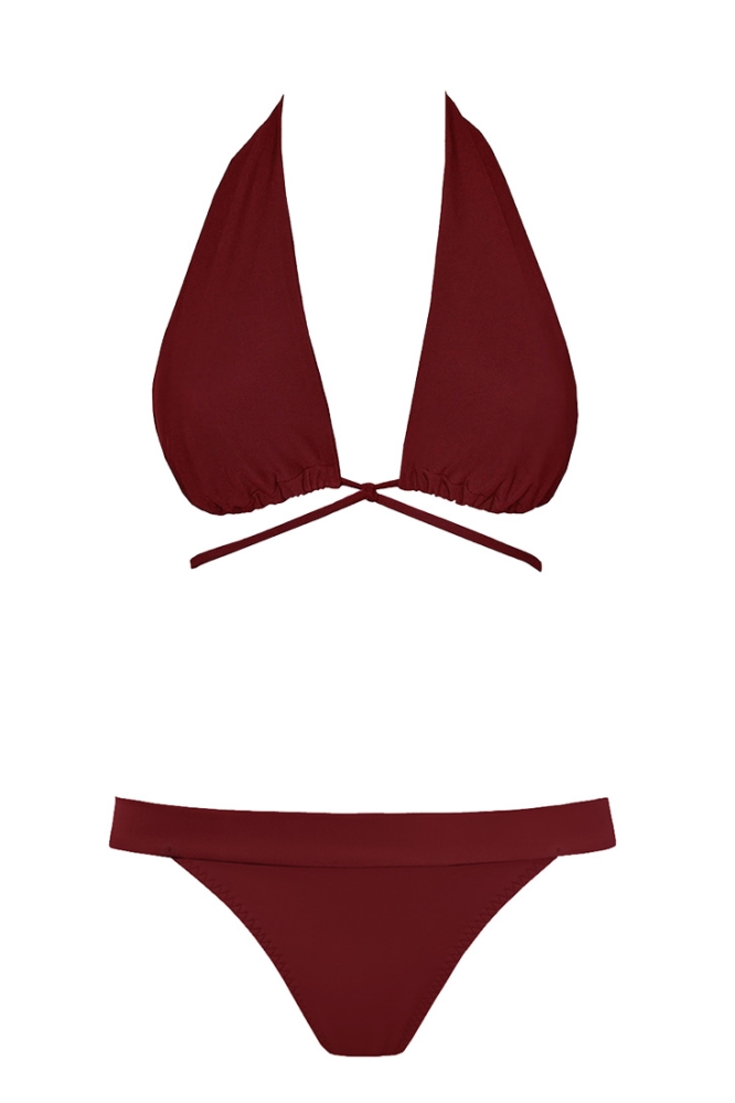 Image of Anekdot dames vegan Bikini Versatile + Cheeky Merlot