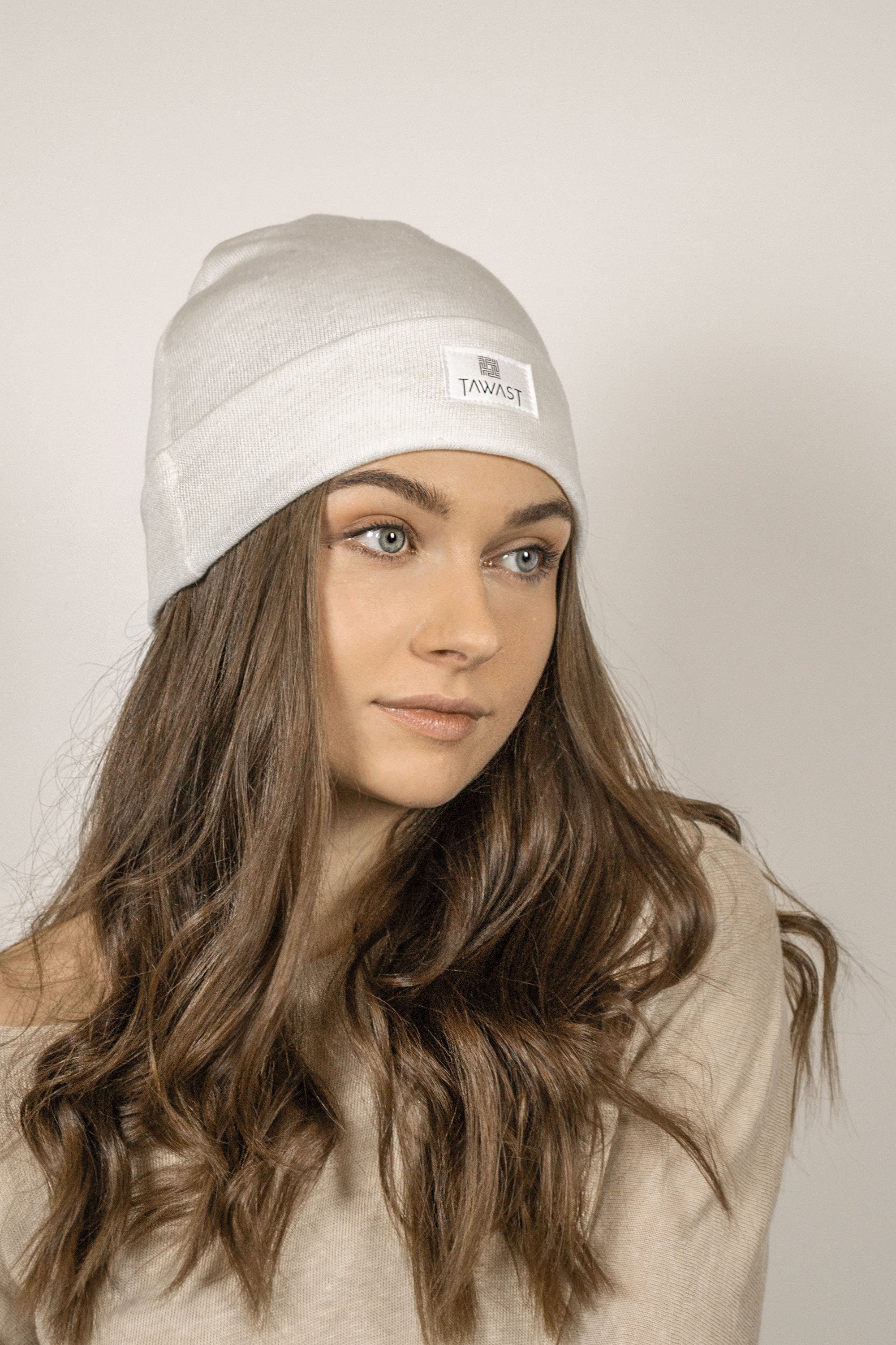 TAWAST men vegan Beanie Wilderness Seashell