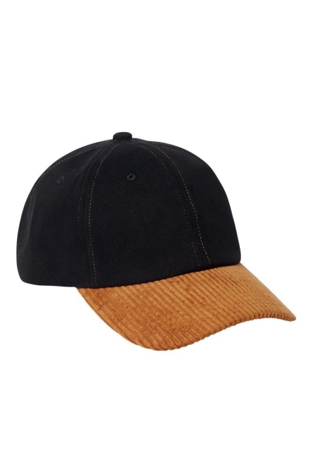 KOMODO men vegan Cap Rocky Rib Fabric Black