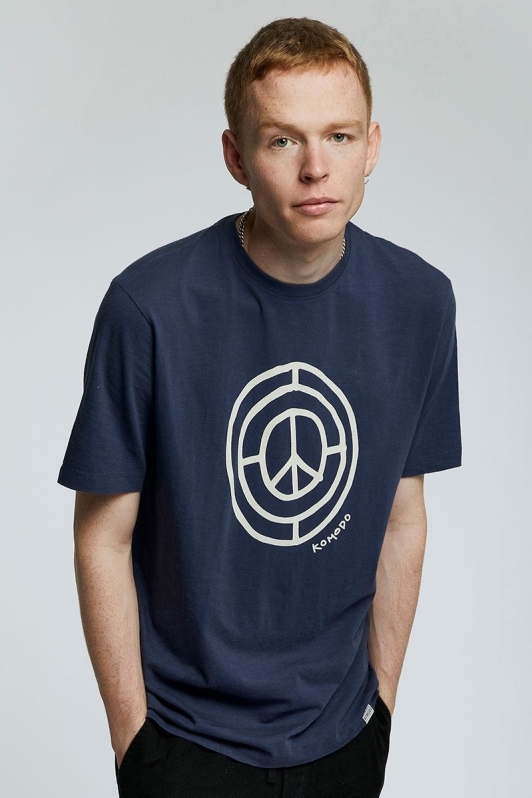 KOMODO men vegan T-Shirt Sign Of Times Navy