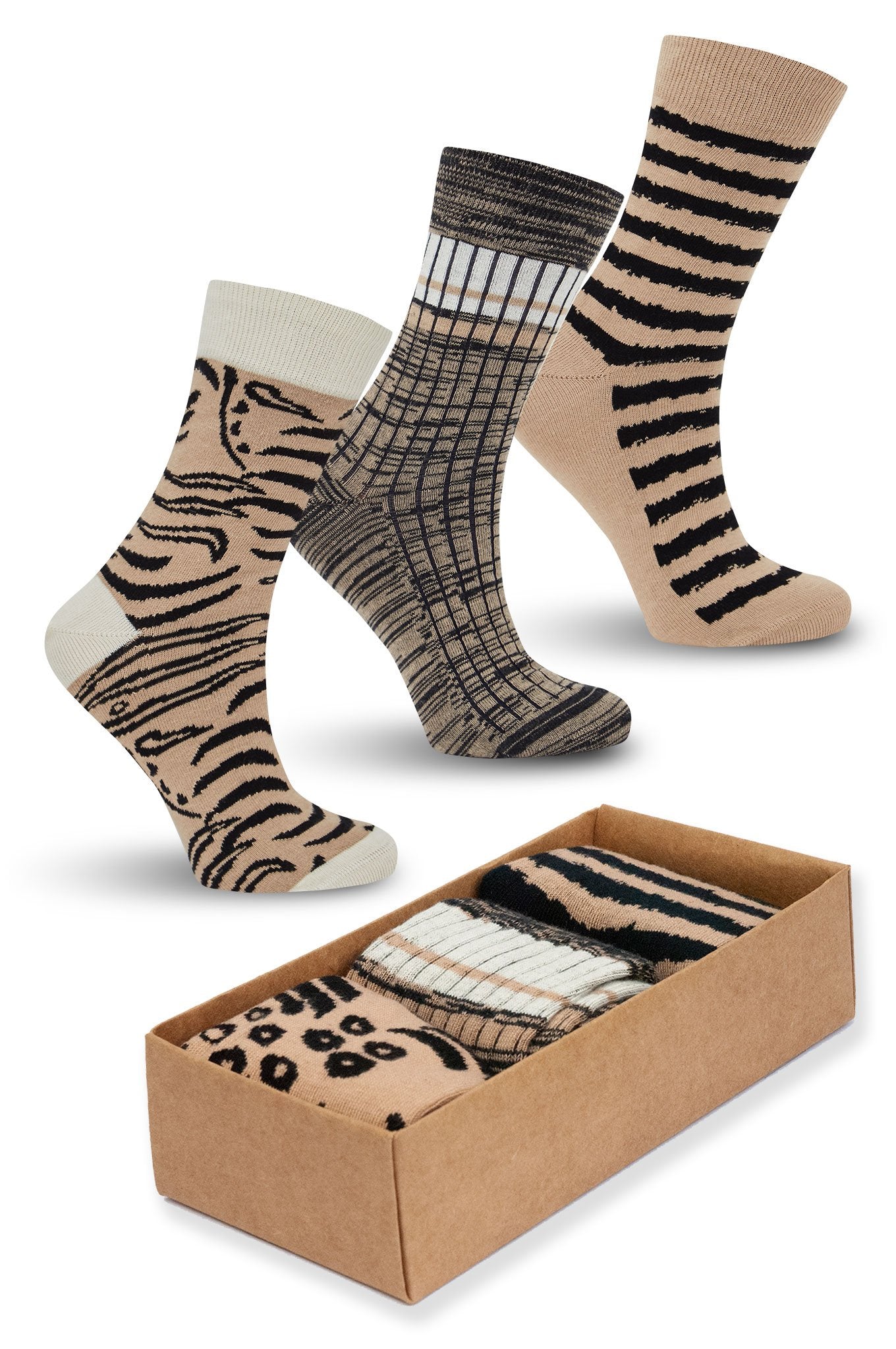 KOMODO womens vegan Socks Set Stripes