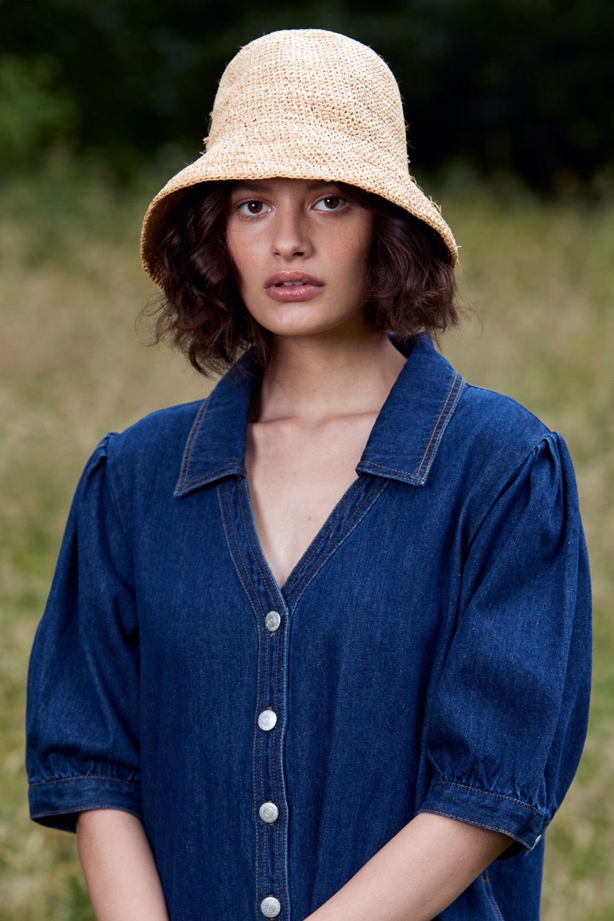 KOMODO womens vegan Straw Hat Magnolia