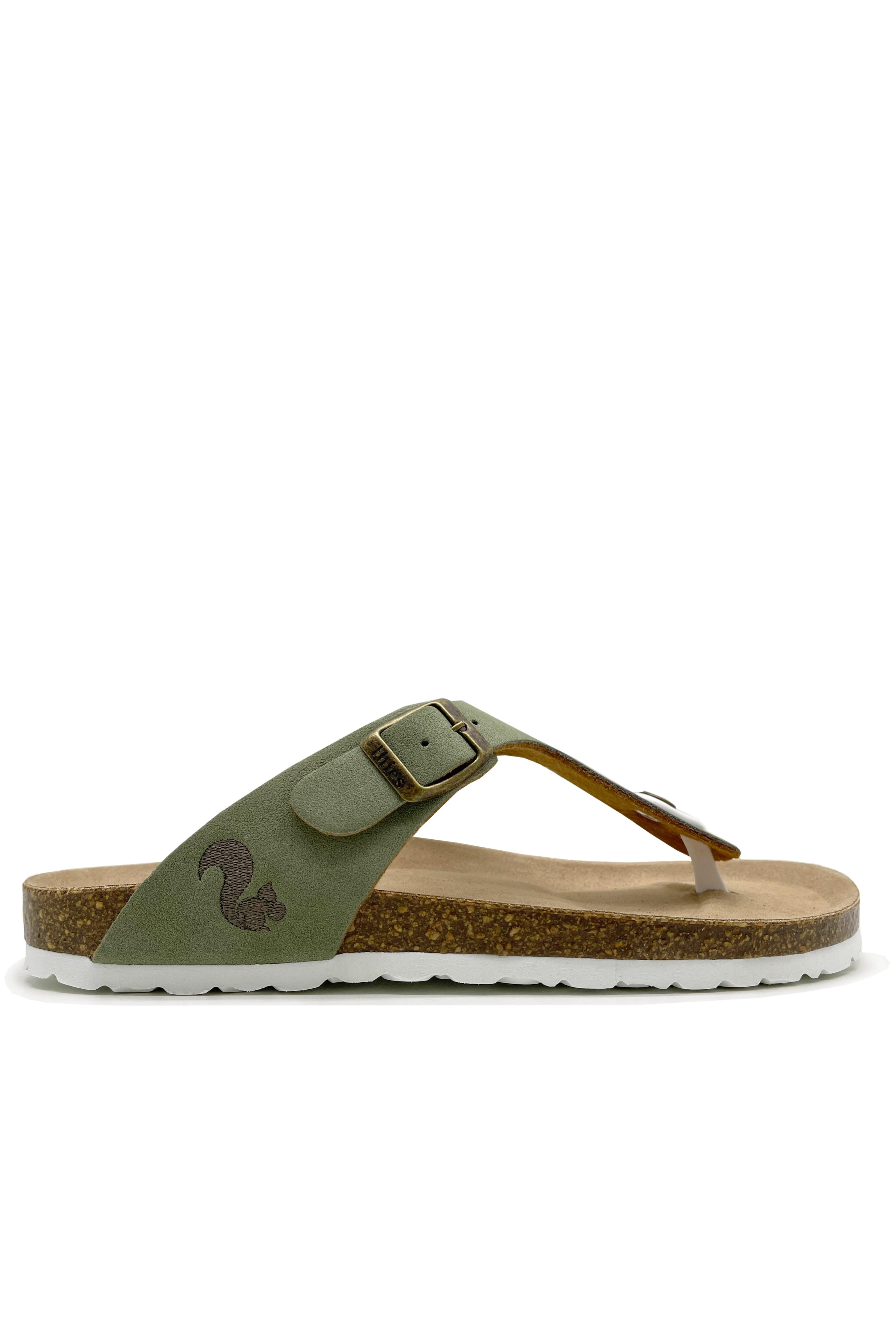 thies womens vegan Sandals Emerald Green