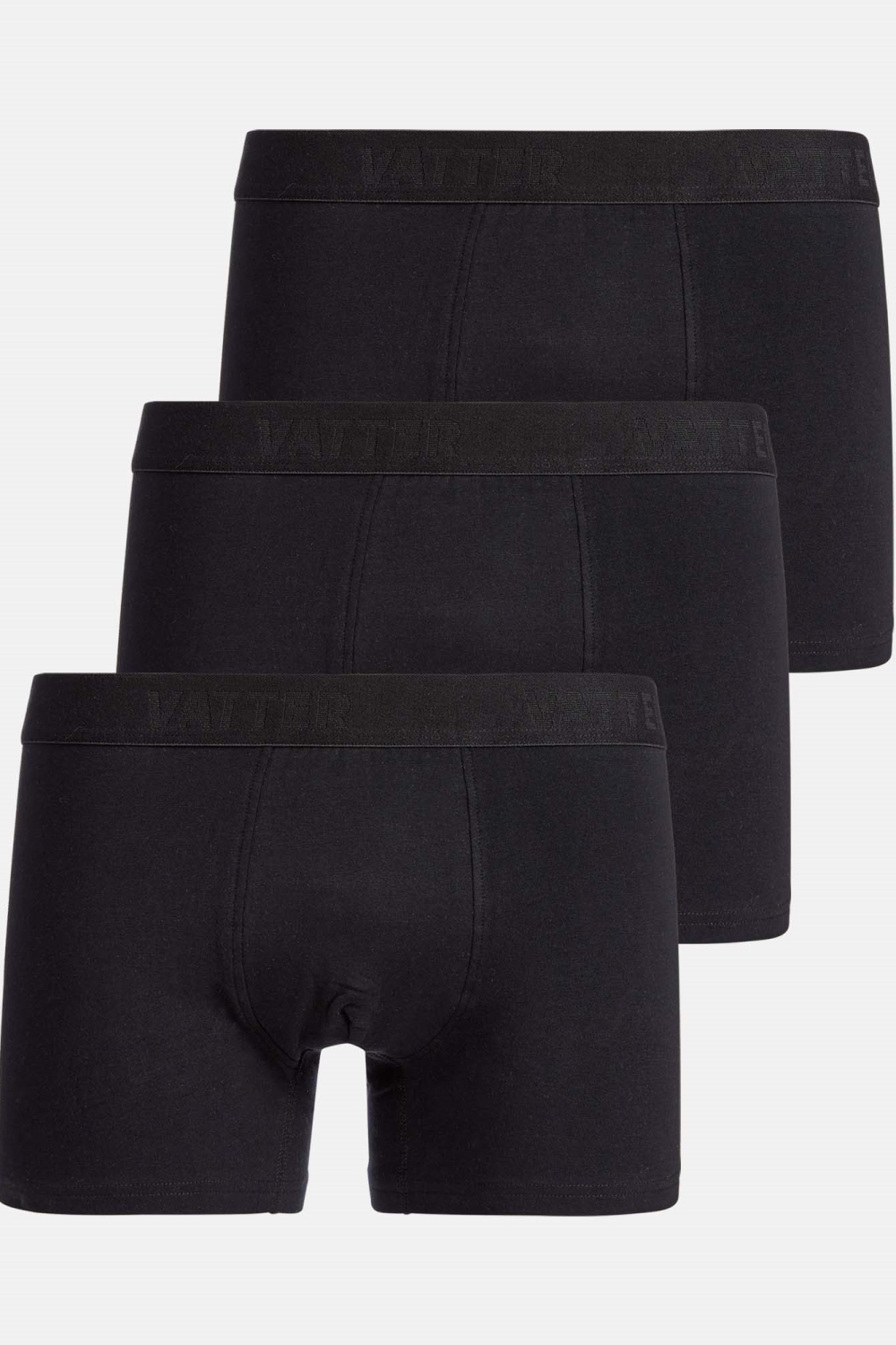 VATTER Herren vegan Trunk Short Tim Schwarz 3er-Pack