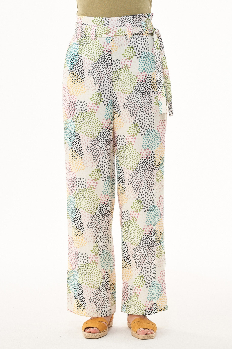 Image of ORGANICATION dames vegan Broek Dot Print Multicolour