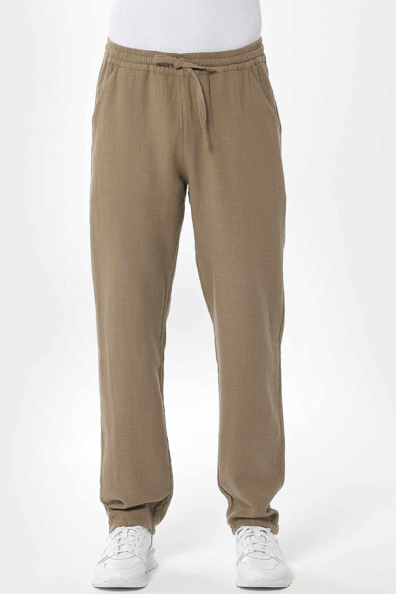 Image of ORGANICATION mannen vegan Broek Olijfgroen