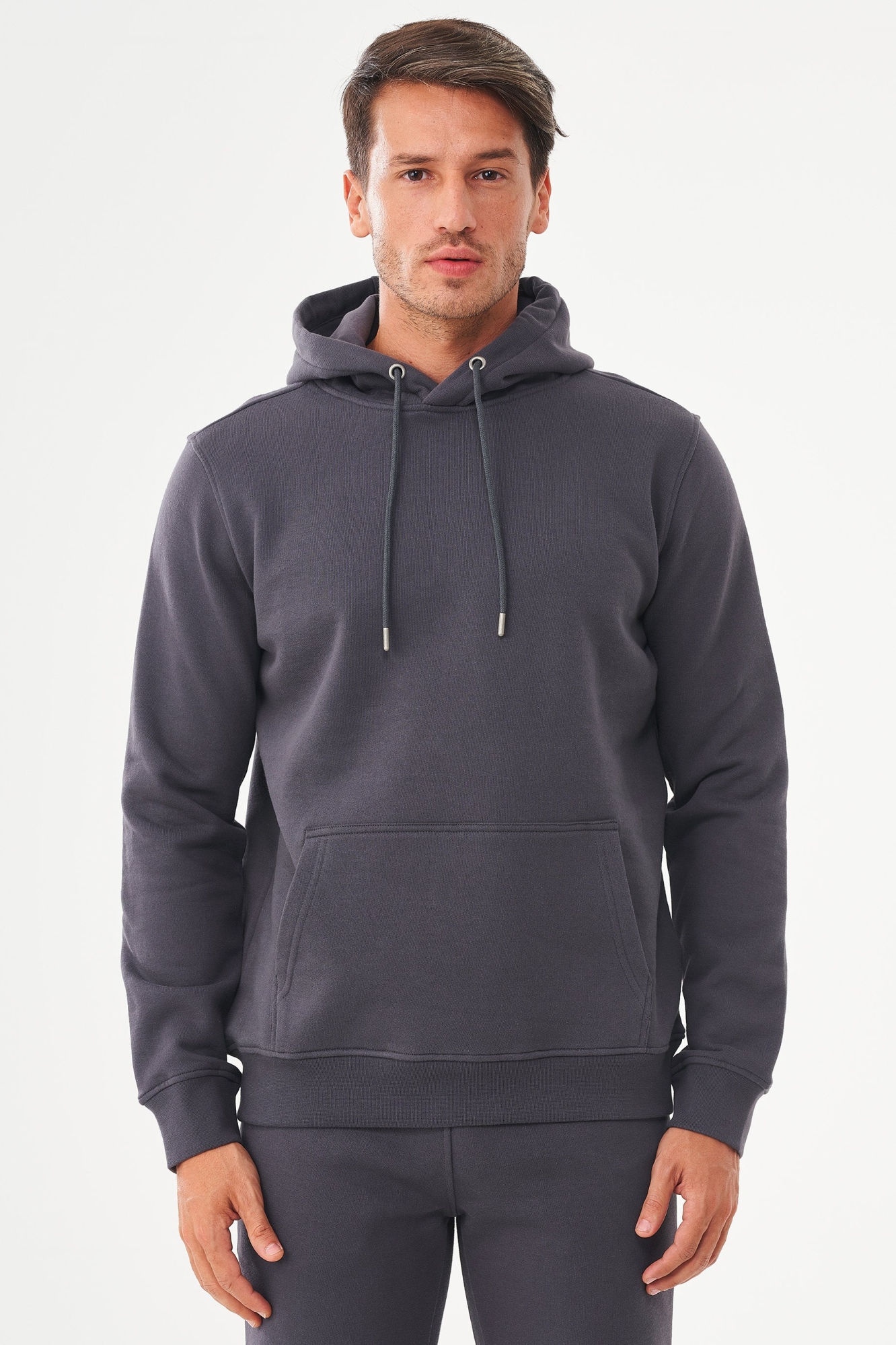 ORGANICATION Herren vegan Hoodie Aus Bio-Baumwolle Asphalt