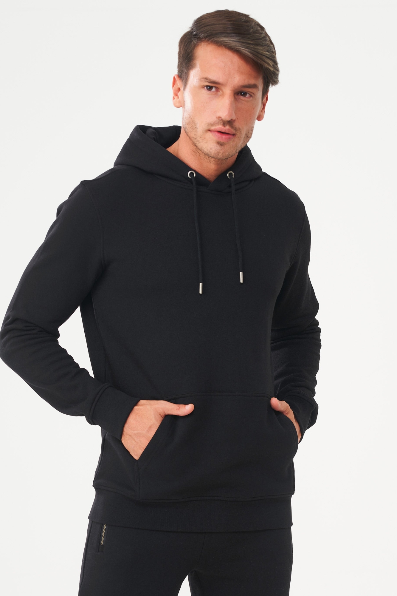 ORGANICATION Herren vegan Hoodie Bio-Baumwolle Schwarz