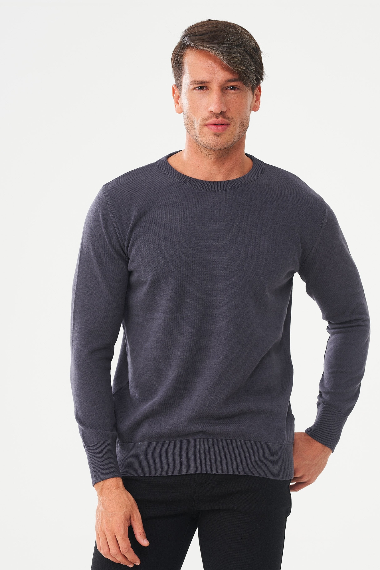 ORGANICATION Herren vegan Pullover Dunkelgrau