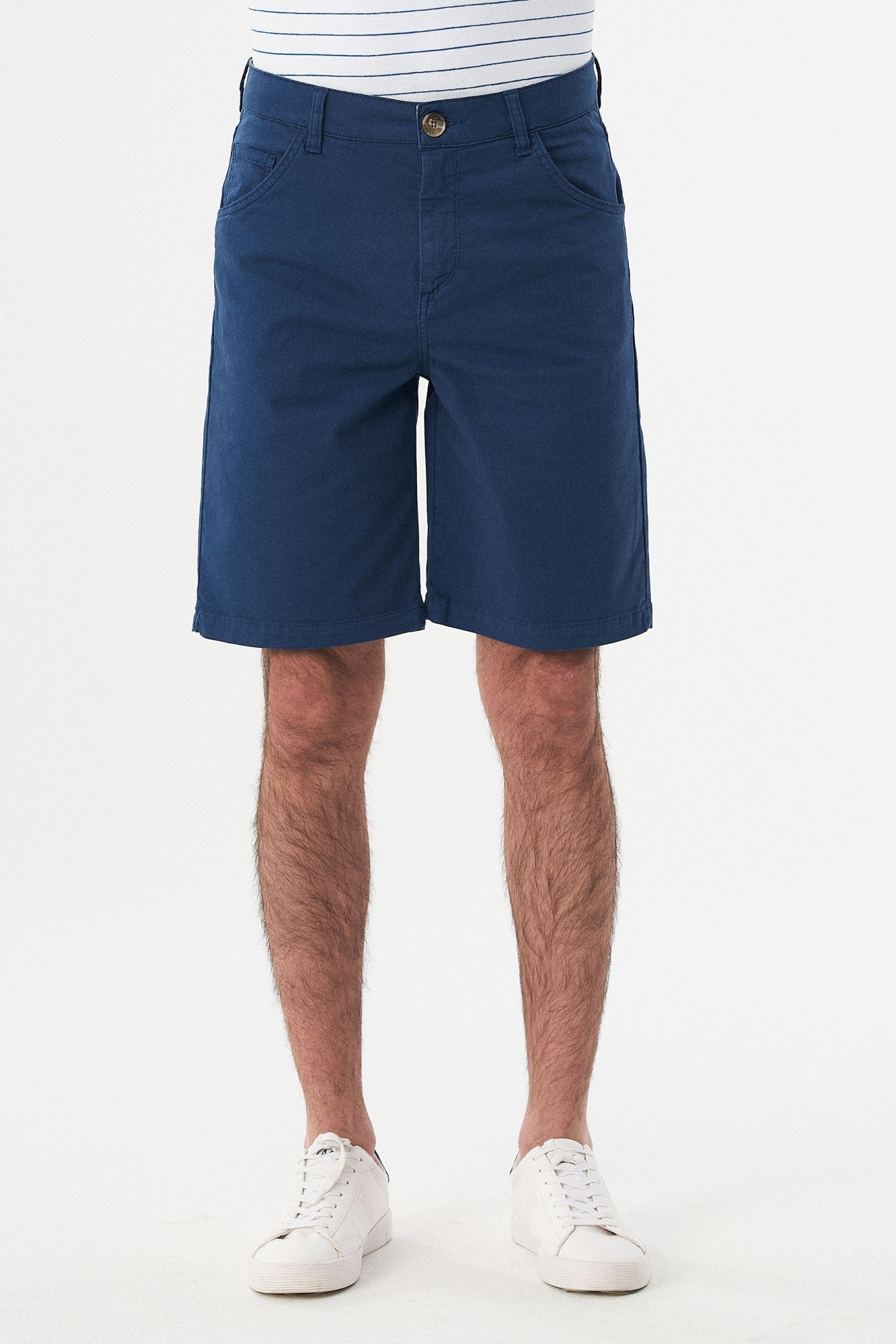 Image of ORGANICATION mannen vegan Five-Pocketshort Navy