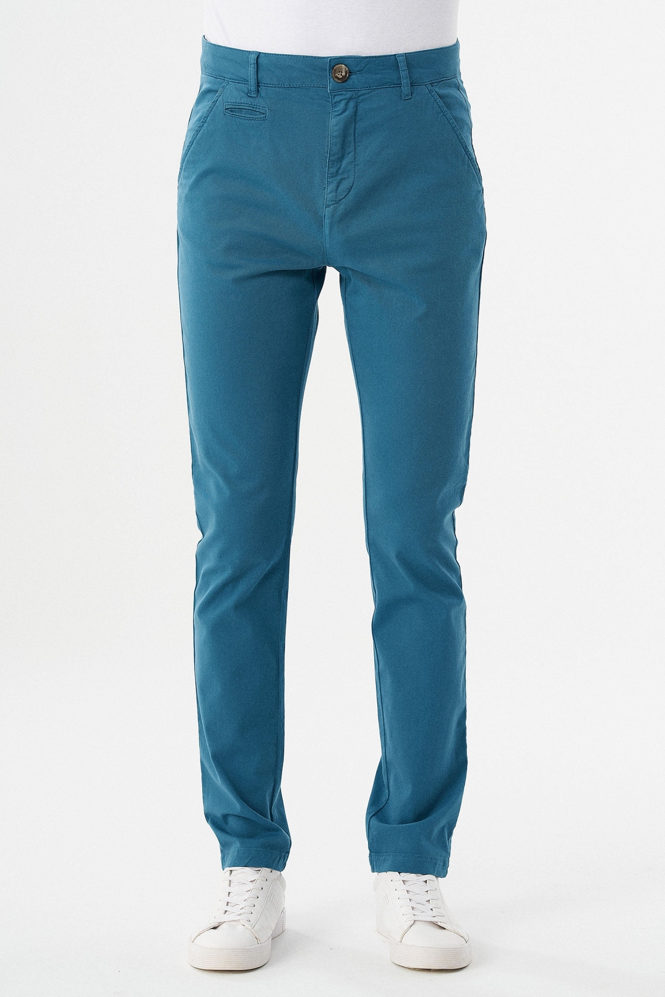 ORGANICATION Herren vegan Chino Petrolblau
