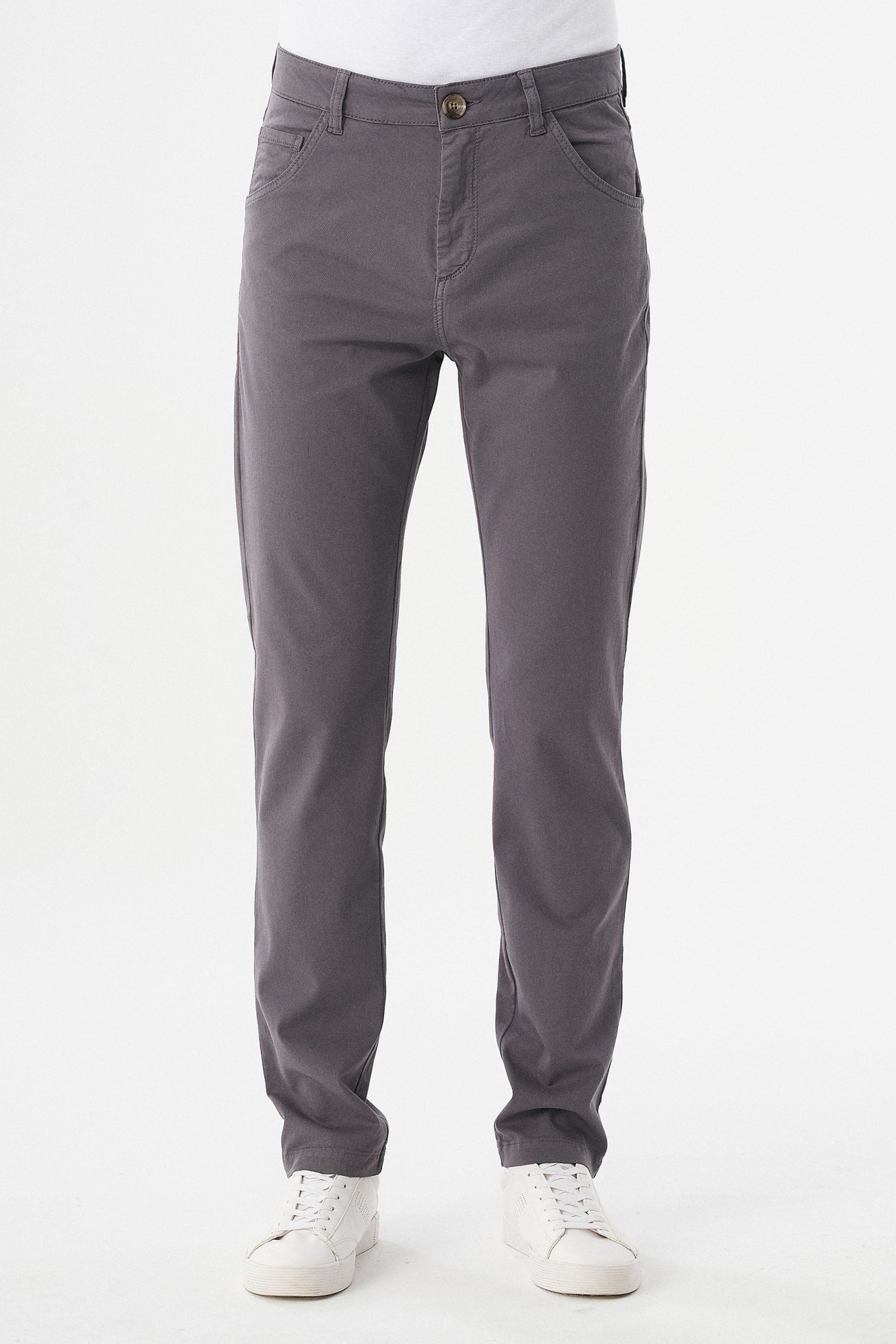 ORGANICATION Herren vegan Five-Pocket-Hose Dunkelgrau