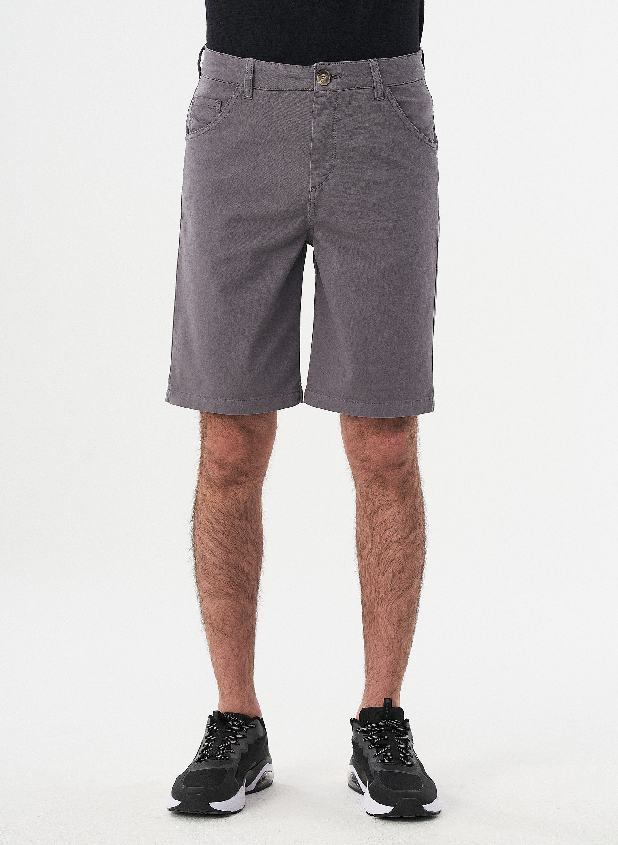 Image of ORGANICATION mannen vegan Five-Pocketshort Grijs
