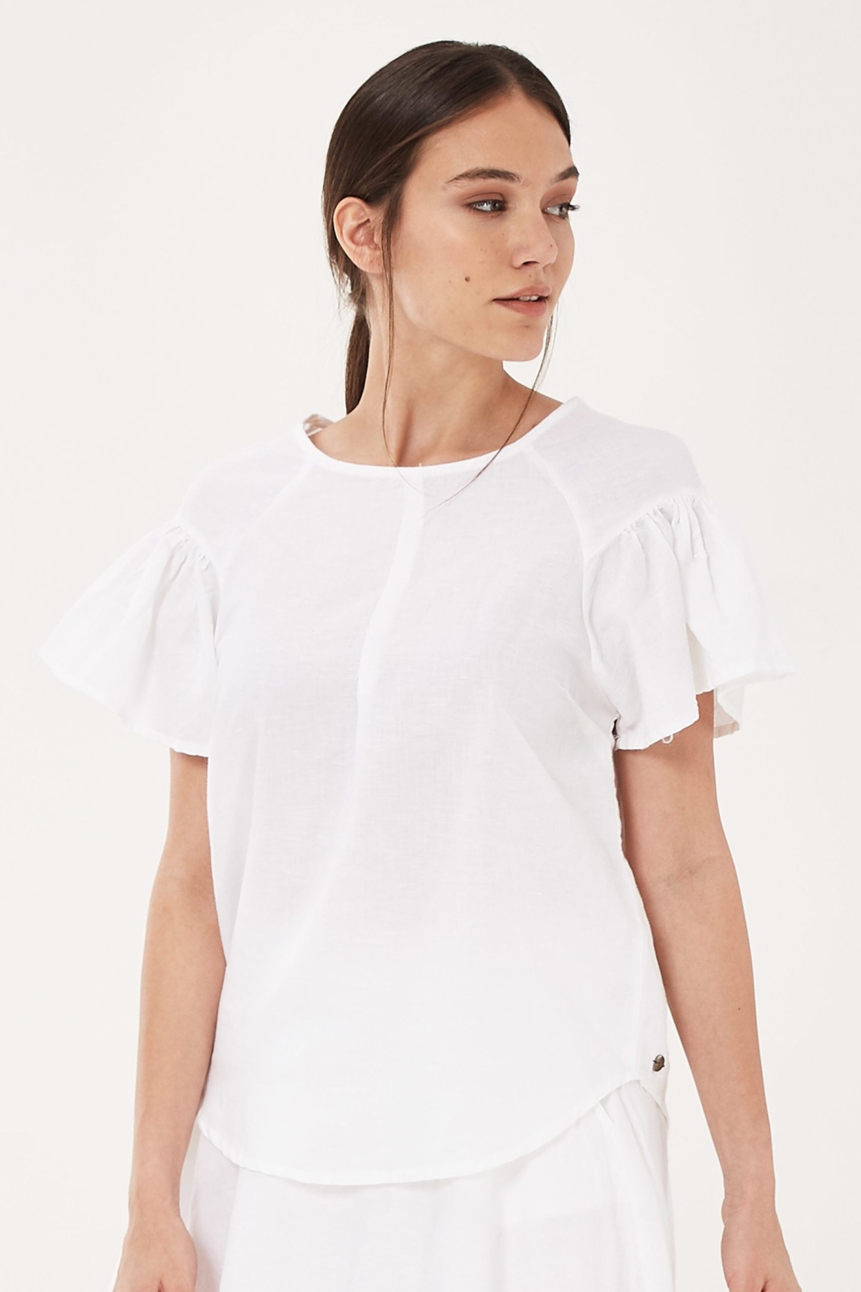 Image of ORGANICATION dames vegan Blouse Top Gebroken Wit