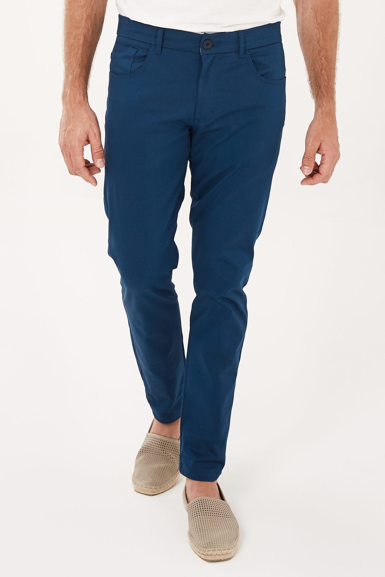 Image of ORGANICATION mannen vegan Slimfit Broek Navy
