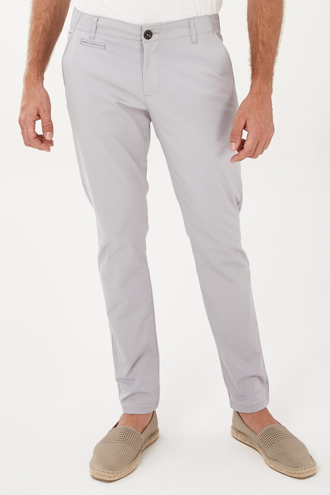 ORGANICATION Herren vegan Chino Hose Lichtgrijs