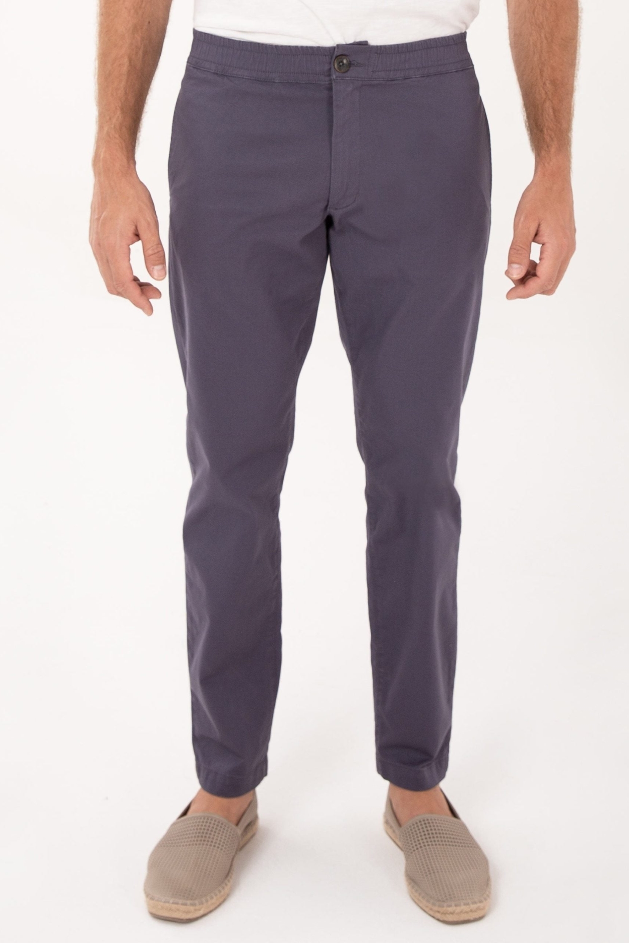 ORGANICATION Herren vegan Chino-Hose Paars Grijs