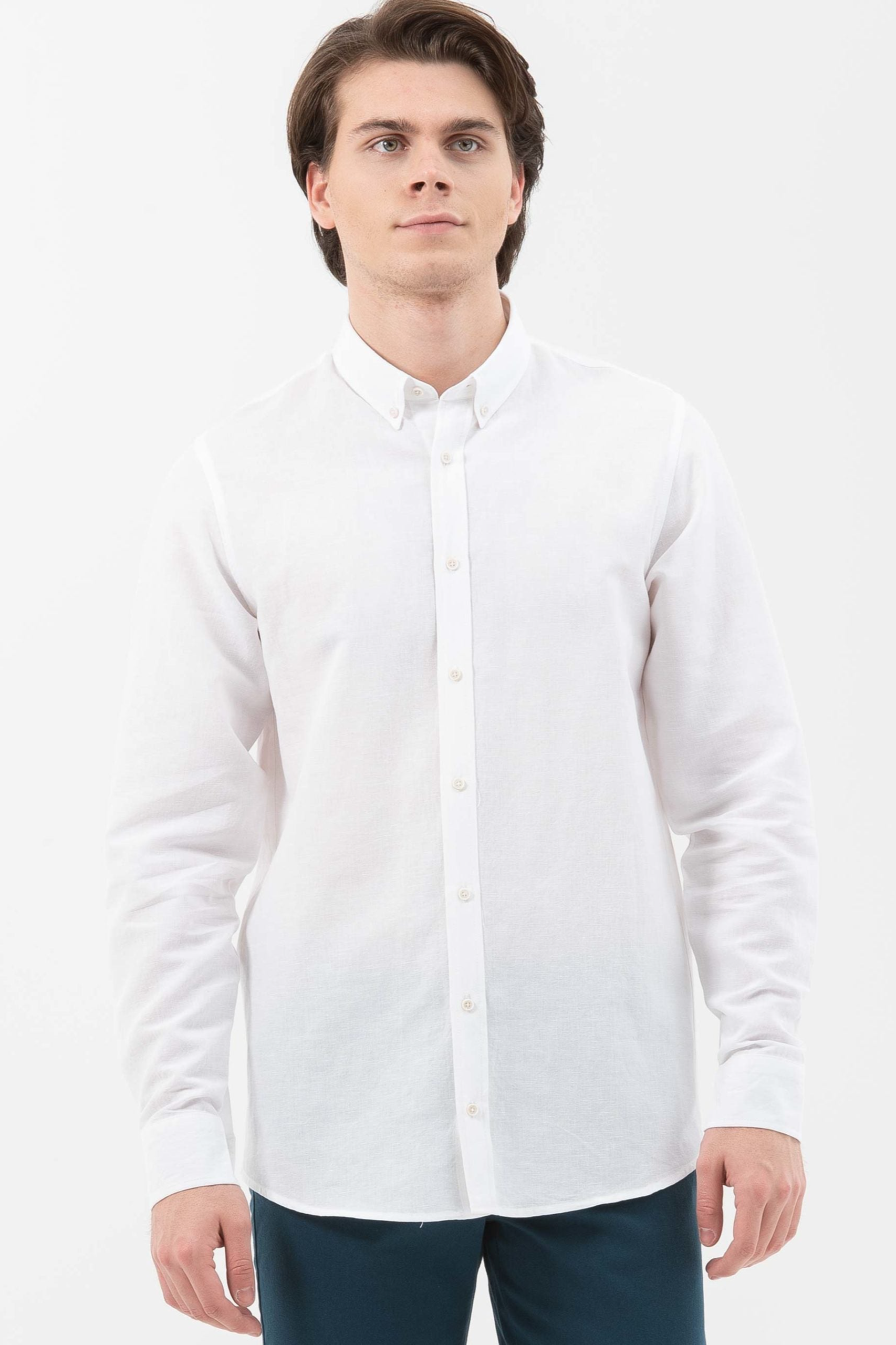Image of ORGANICATION mannen vegan Overhemd Wit