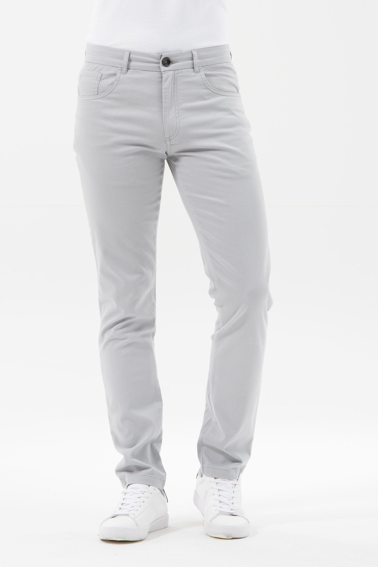 Image of ORGANICATION mannen vegan Slim Fit Broek Grijs