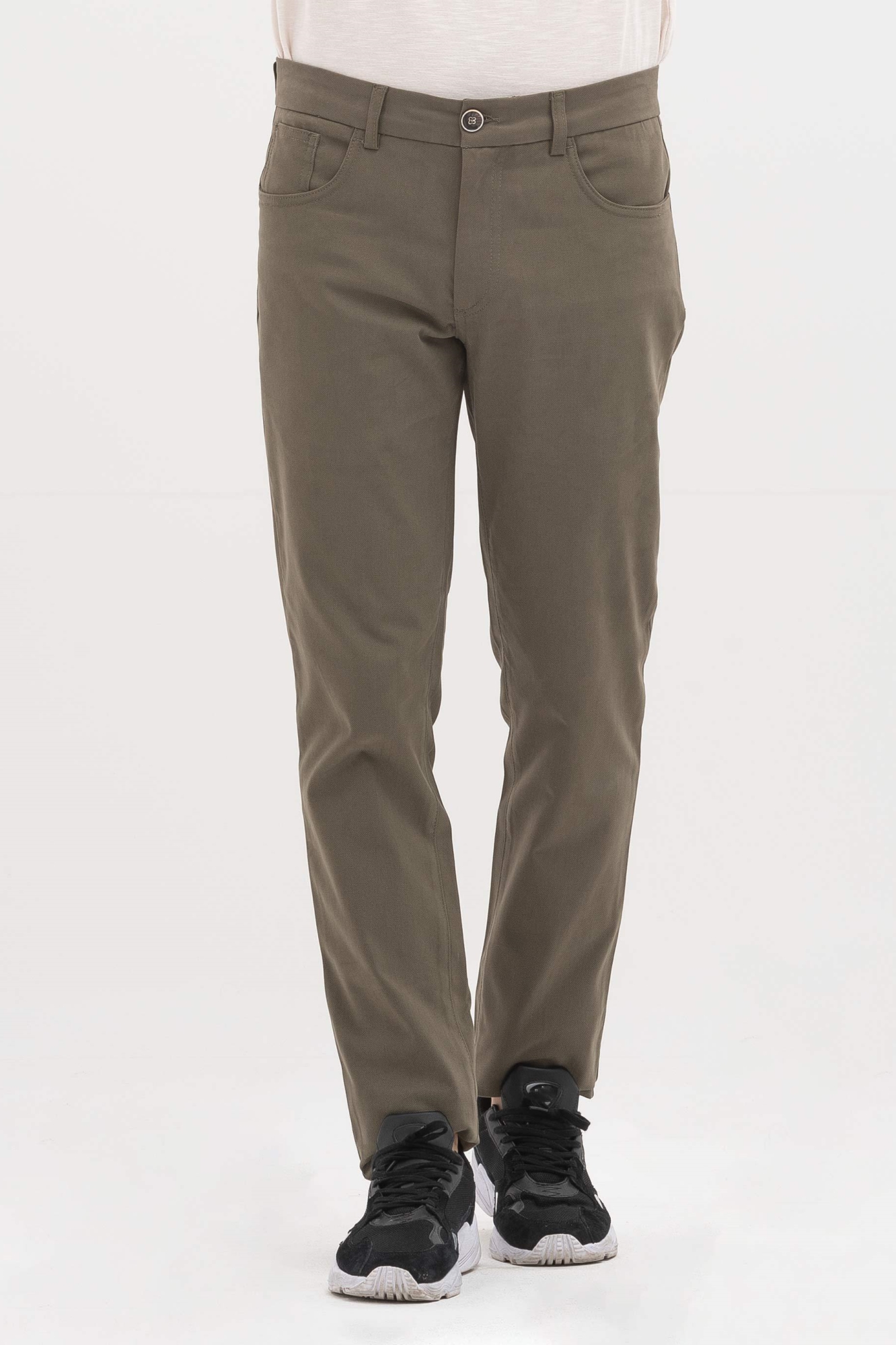 Image of ORGANICATION mannen vegan Broek Biologisch Katoen Khaki