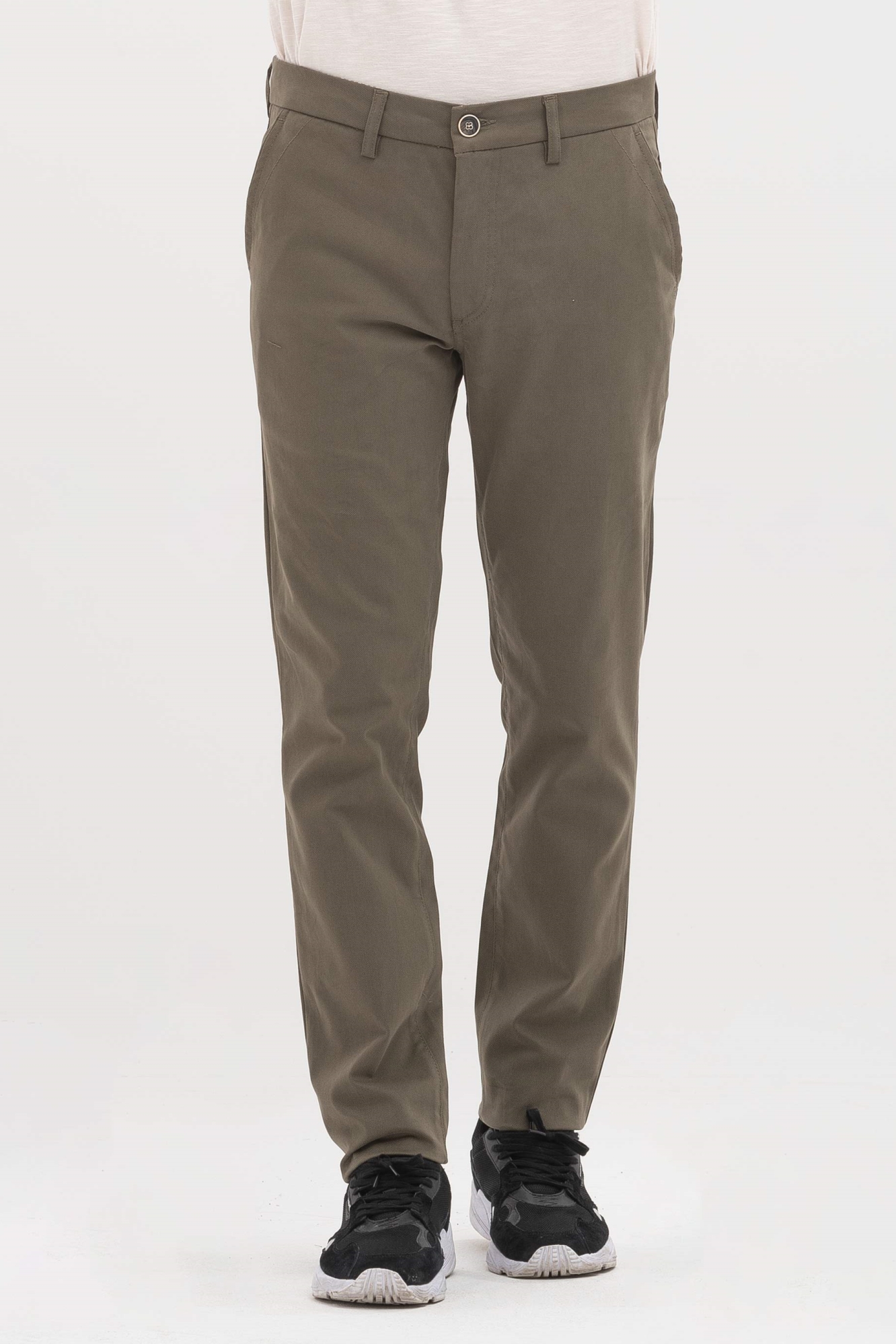 ORGANICATION Herren vegan Dehnbare Hose Khaki