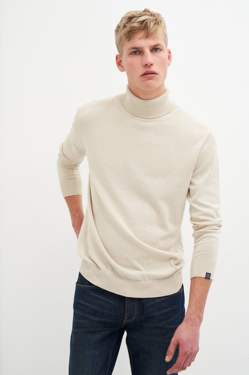 Kuyichi Herren vegan Thomas Rollkragenpullover UngefÃ¤rbt