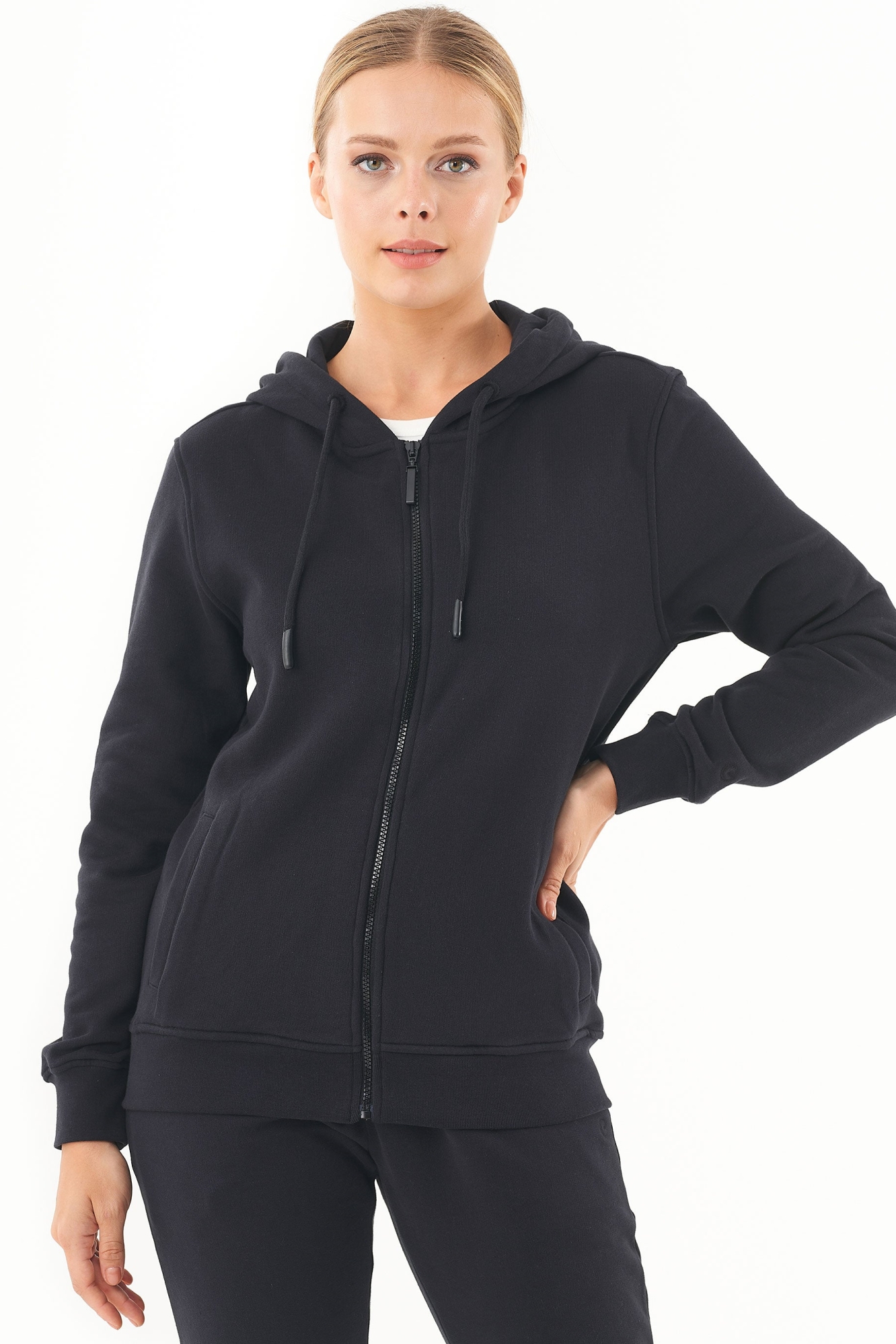 ORGANICATION Damen vegan Soft-Touch-Hoodie Schwarz