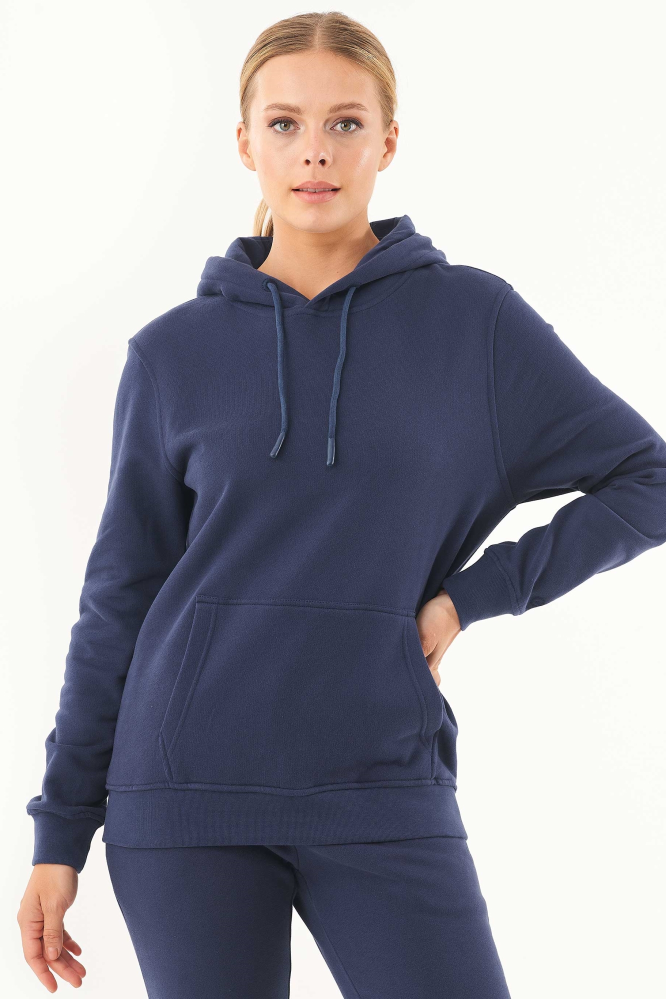 ORGANICATION Damen vegan Weicher Sweat-Hoodie Aus Bio-Baumwolle Navy