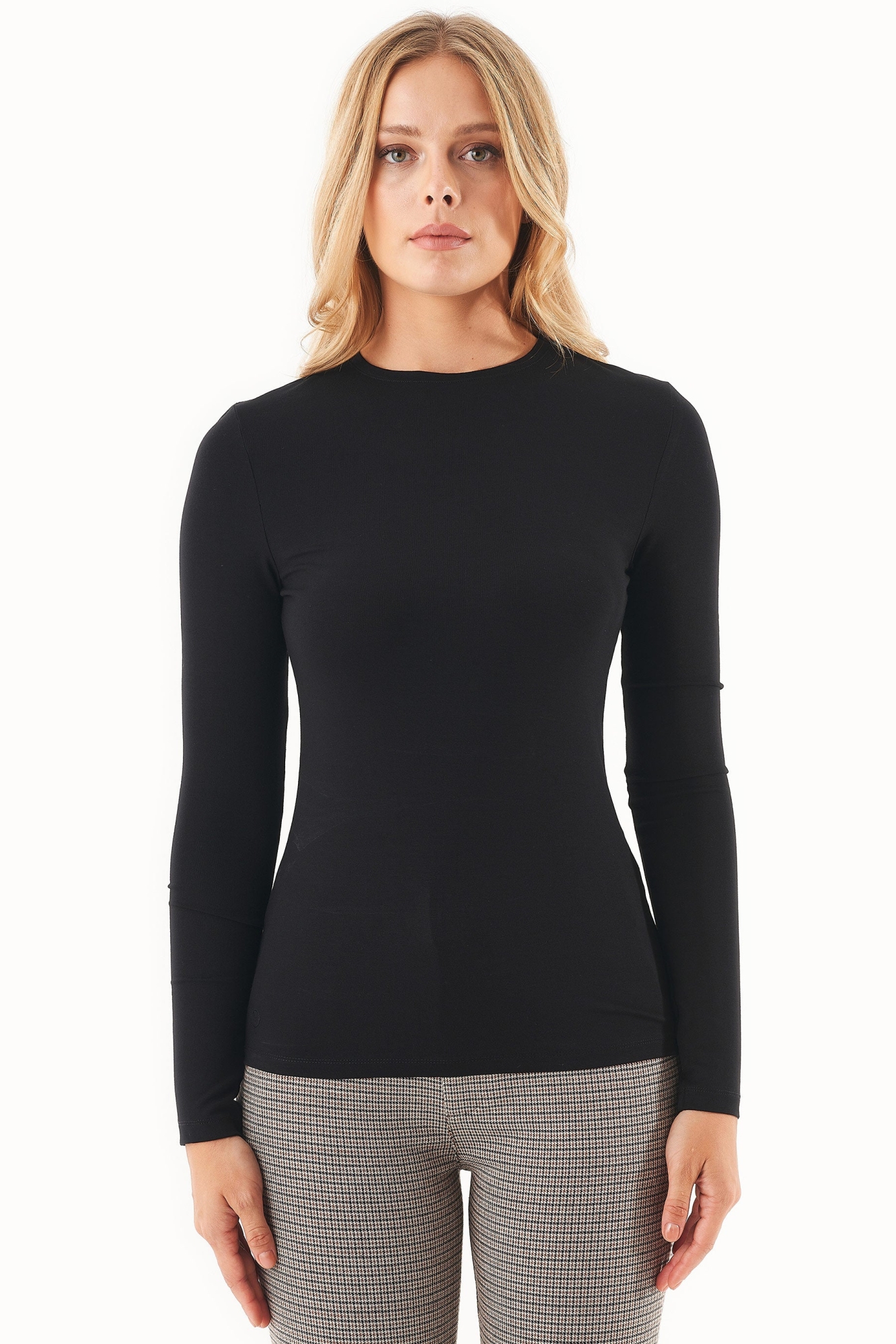 ORGANICATION womens vegan Long Sleeve Top W Casual 061 Black