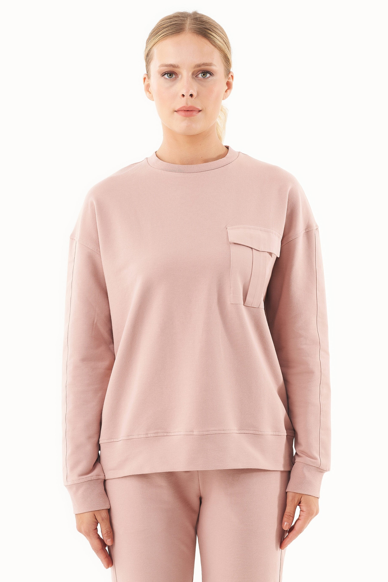 ORGANICATION Damen vegan Sweatshirt Aus Bio-Baumwolle Rosa