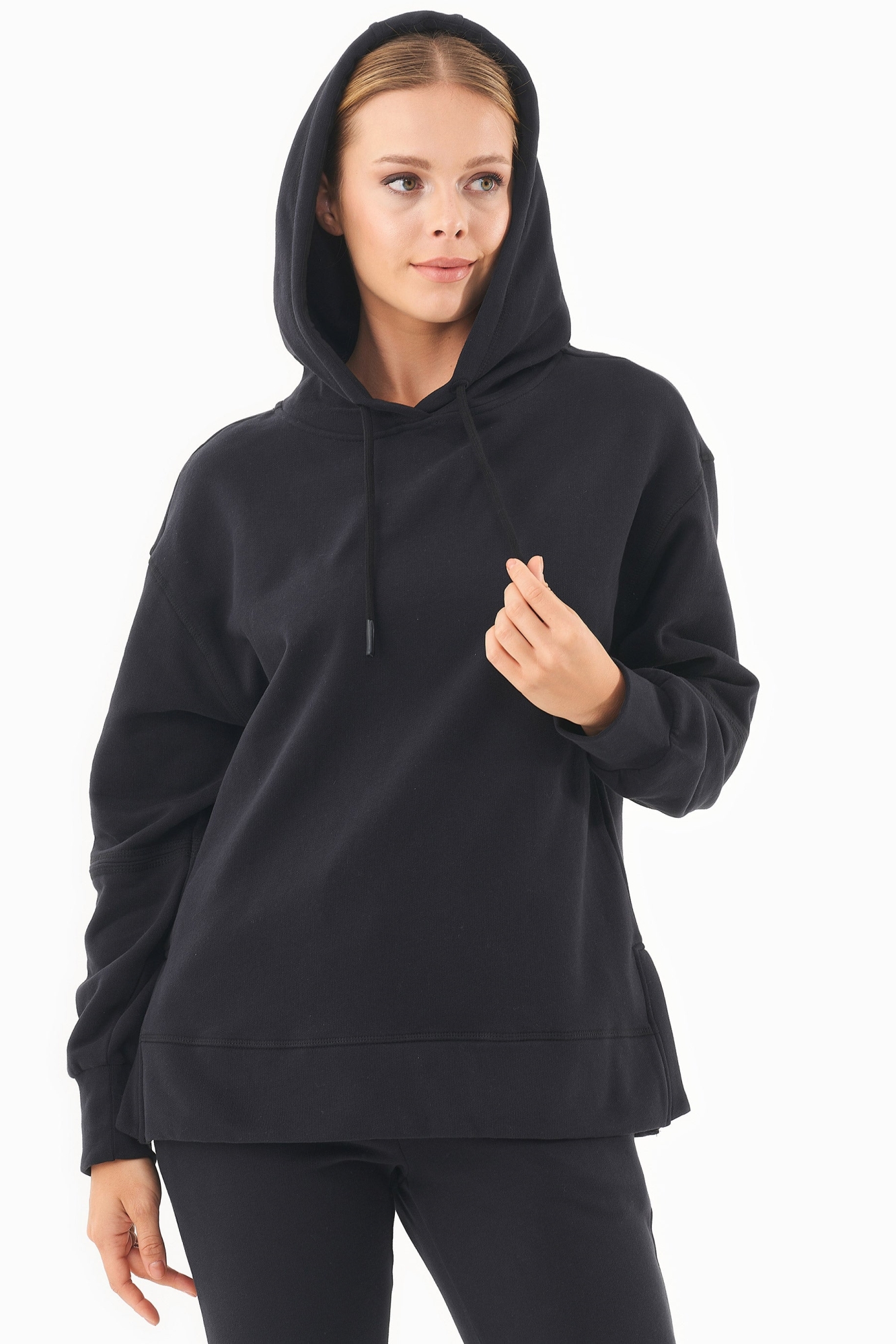ORGANICATION Damen vegan Sweat Hoodie Aus Bio-Baumwolle Schwarz