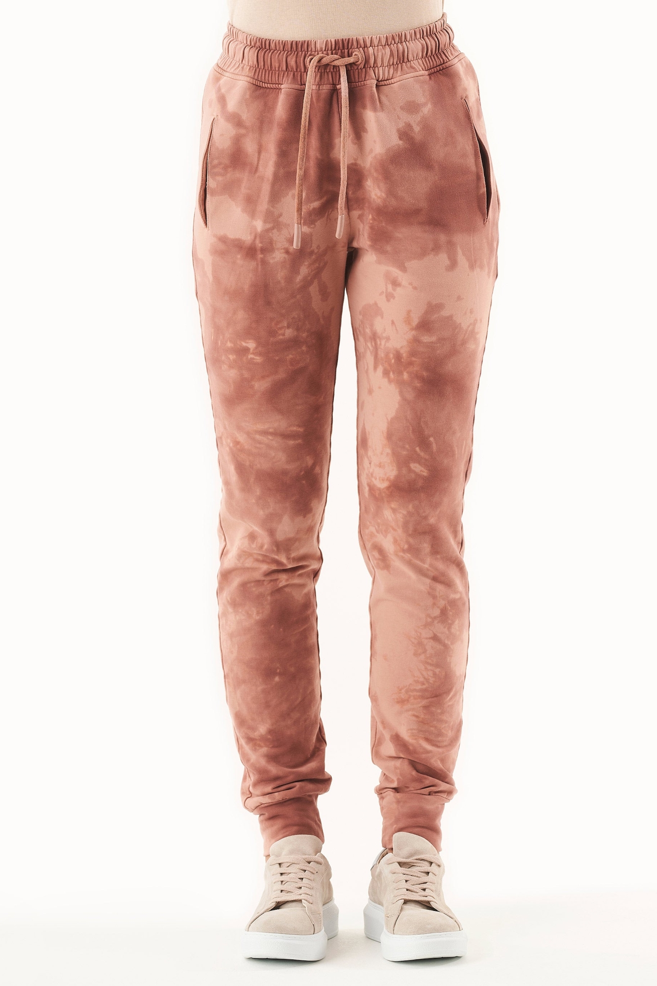 ORGANICATION Damen vegan Batik-Jogginghose Misty Rose