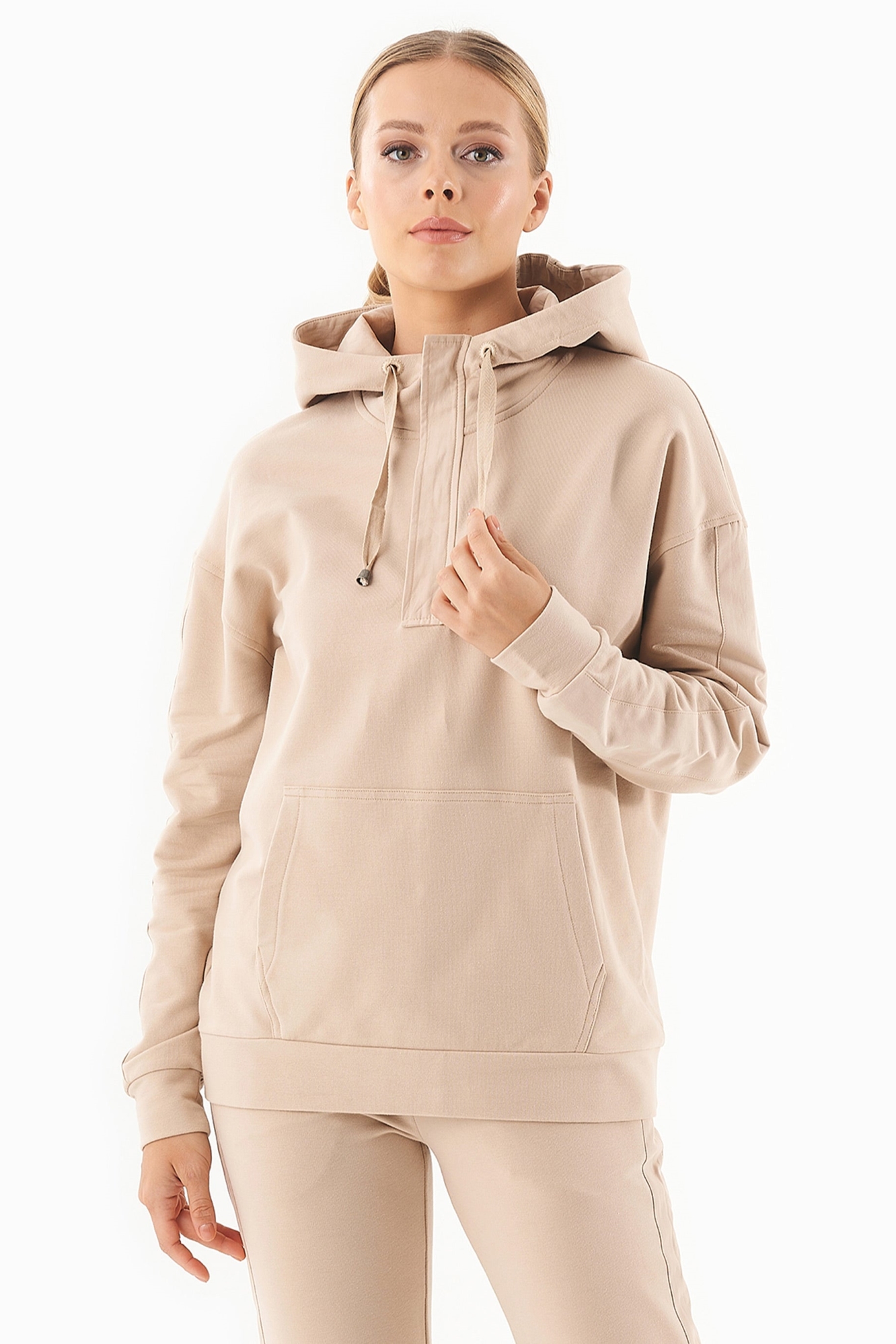 ORGANICATION Damen vegan Sweat Hoodie Bio-Baumwolle Beige
