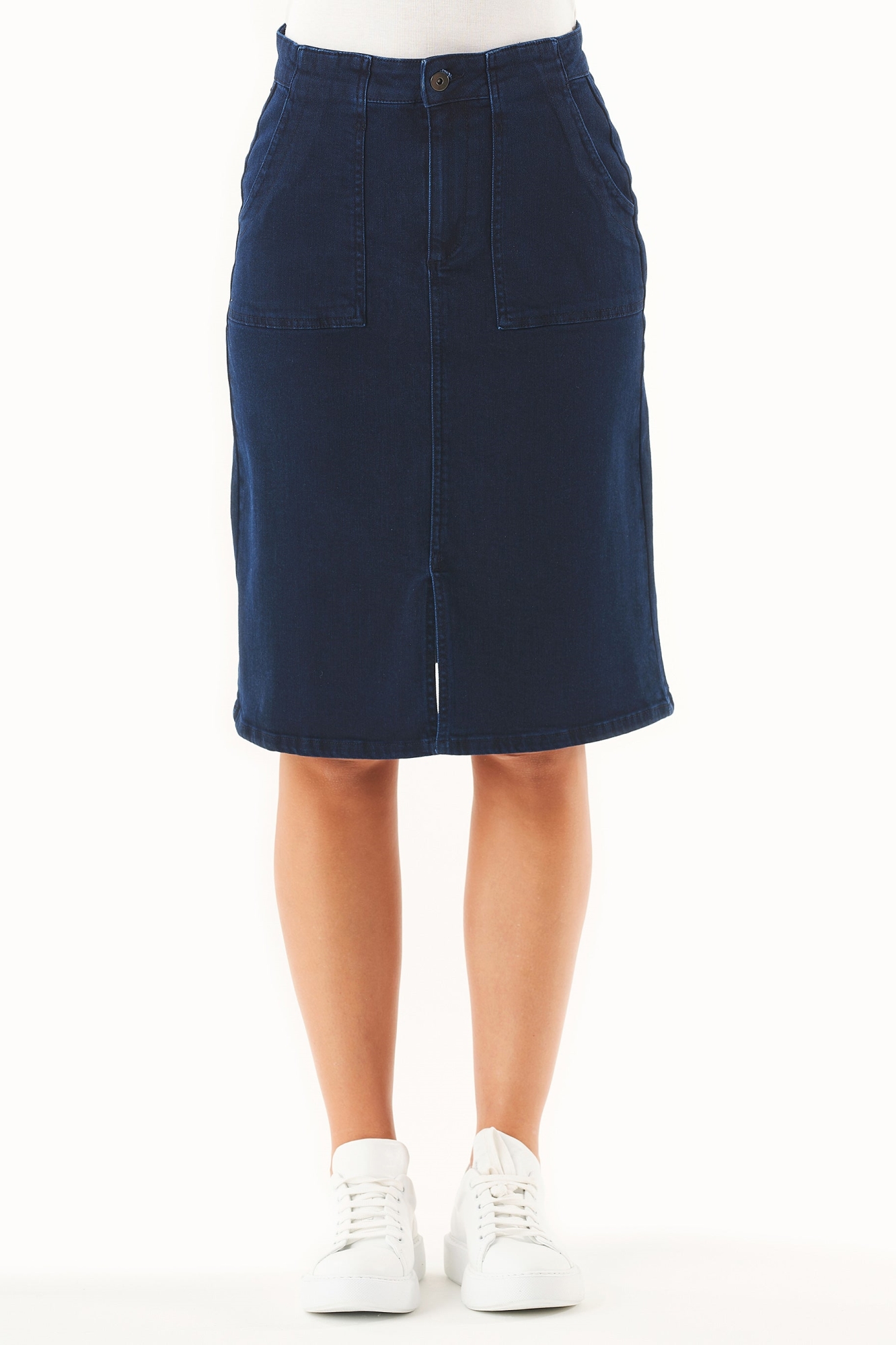 ORGANICATION womens vegan Denim Skirt Dark Navy