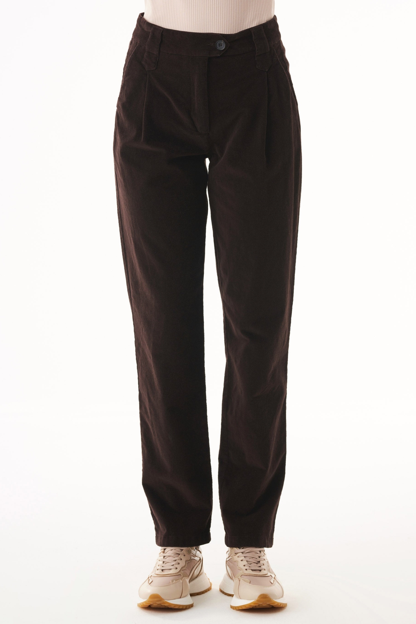 ORGANICATION Damen vegan Cordhose Bio-Baumwolle Espresso