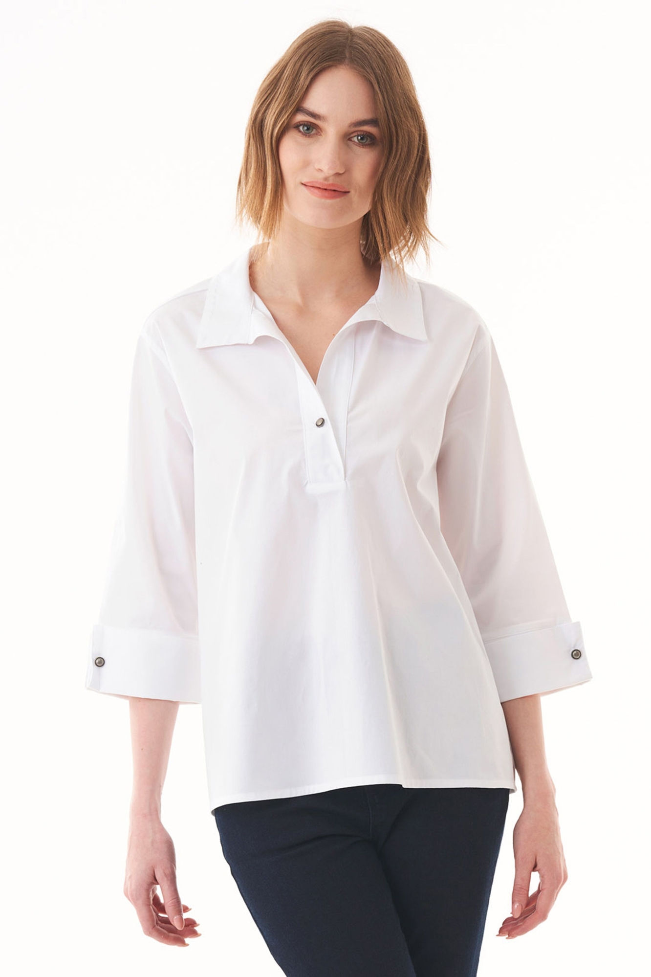 ORGANICATION Damen vegan Bluse Bio-Baumwolle WeiÃŸ