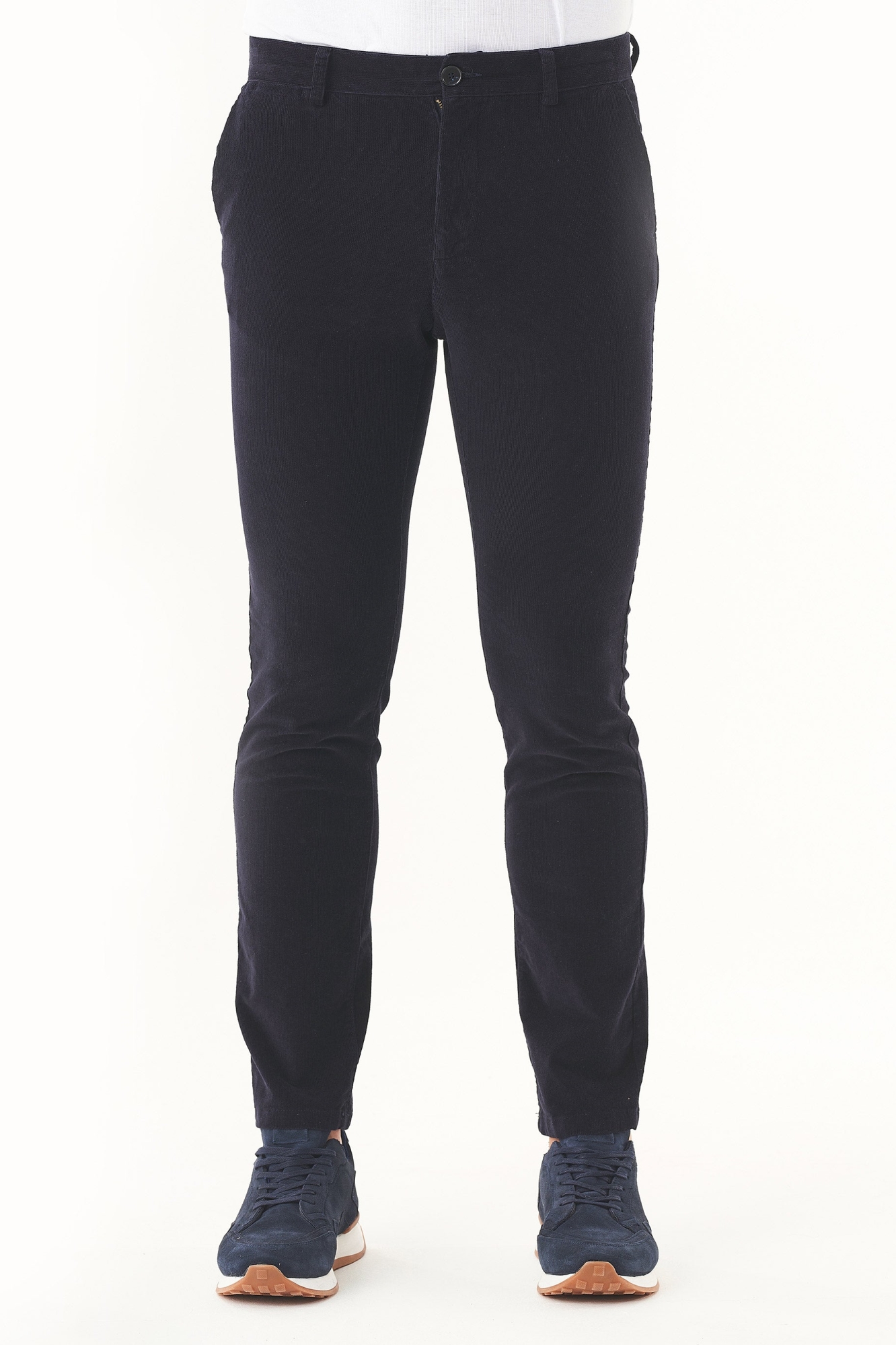 ORGANICATION Herren vegan Cord Slim Fit Hose Dark Navy